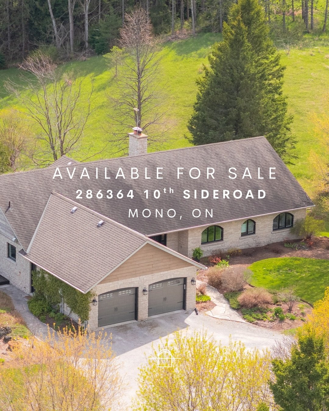 Available for Sale | 286364 10th Sideroad, 
Mono, ON 🌲

Set on 10 private acres in the rolling hills of Mono Township, this beautiful bungalow offers sweeping southern views, all-day sun, and a peaceful countryside setting surrounded by mature trees