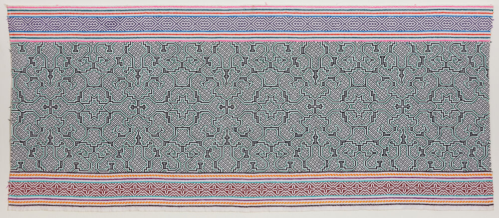 Elena Valera Vasquez, Tela (textile), made in the traditional style of the Shipibo-Conibo people, Pucallpa, Ucayali River, Peru. Courtesy Private Collection