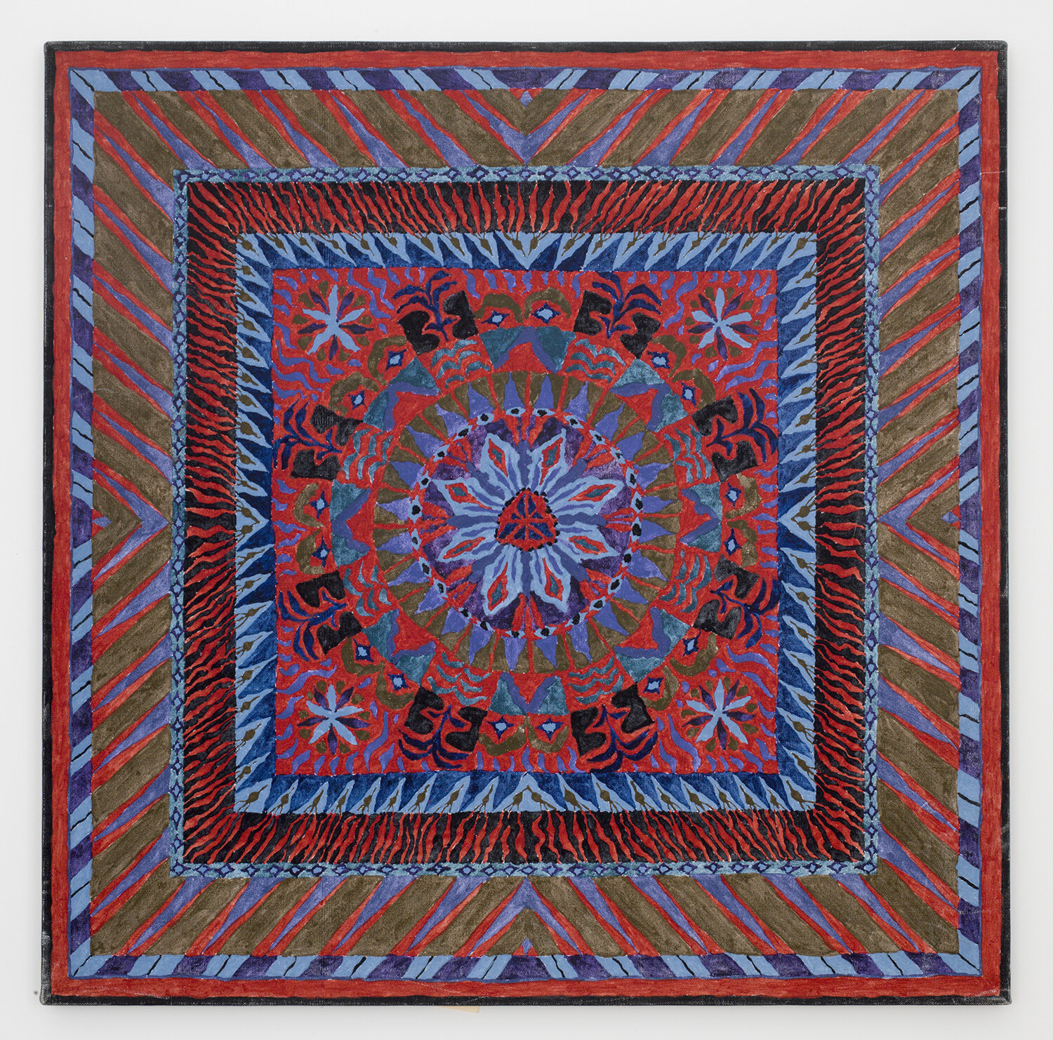 John McCracken, Trebizonoum, 1972. Oil on canvas, 76.2 x 76.2 x 2.2 cm. Courtesy The Estate of John McCracken and David Zwirner