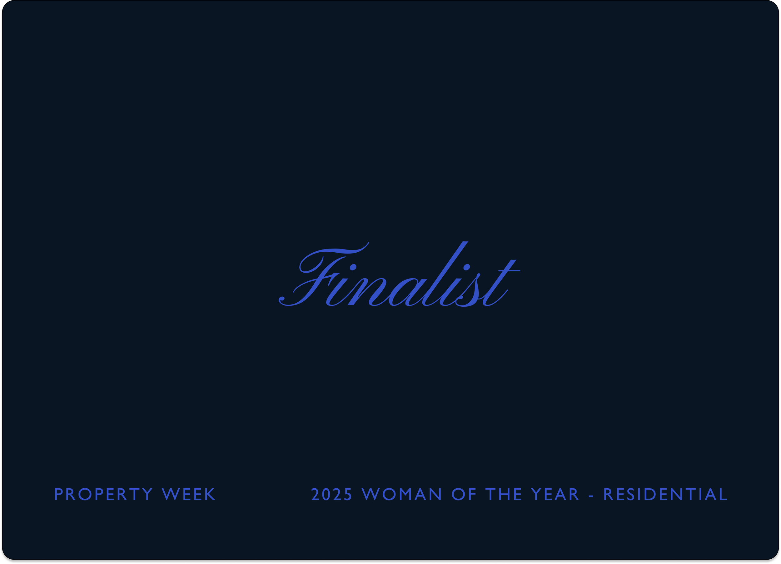 Finalist for Women of the Year, 2025