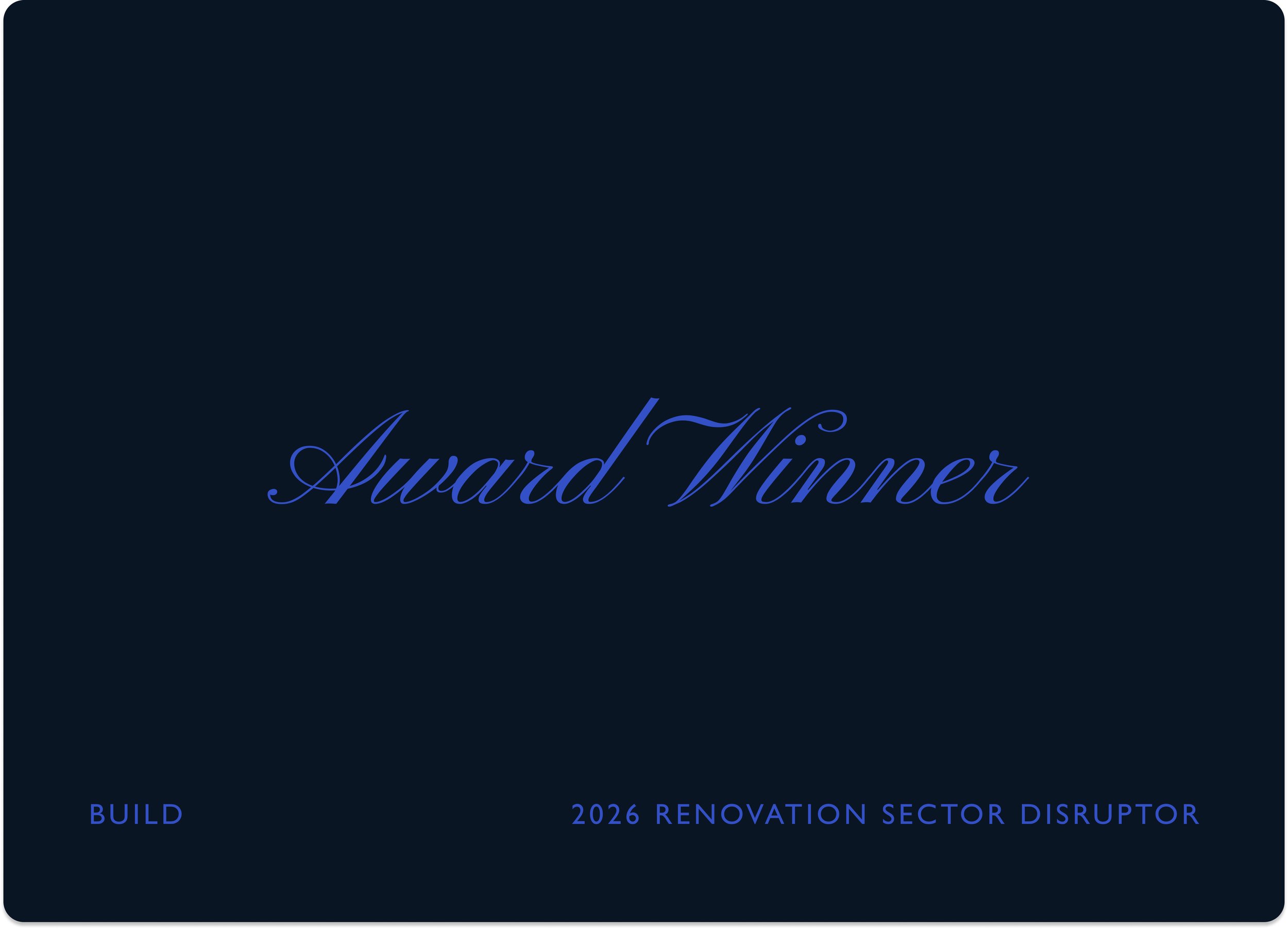 Winner: Residential Design &amp; Renovation Sector Disruptor of the Year 2026