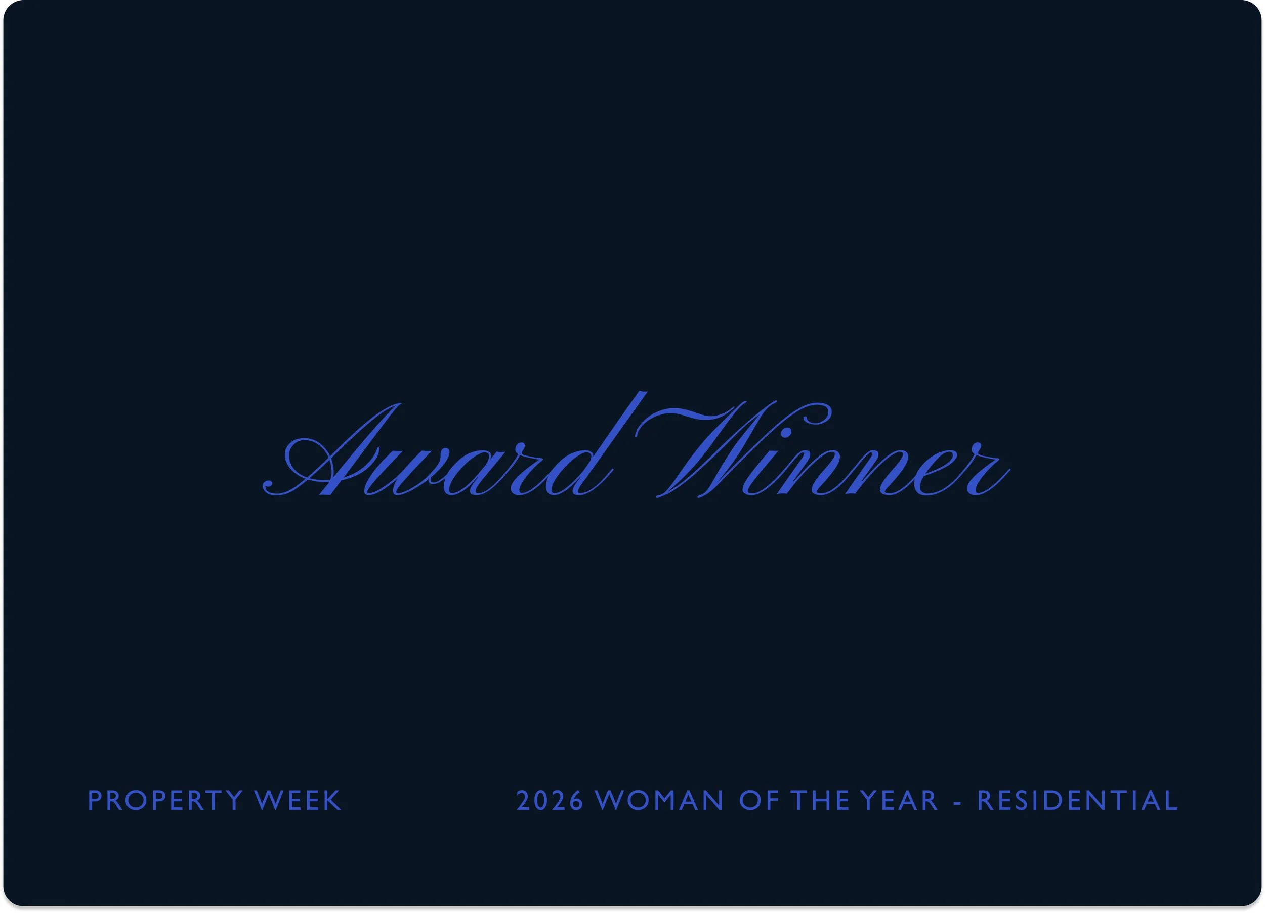 Winner: Woman of the Year, Residential (Consultancy) 2026