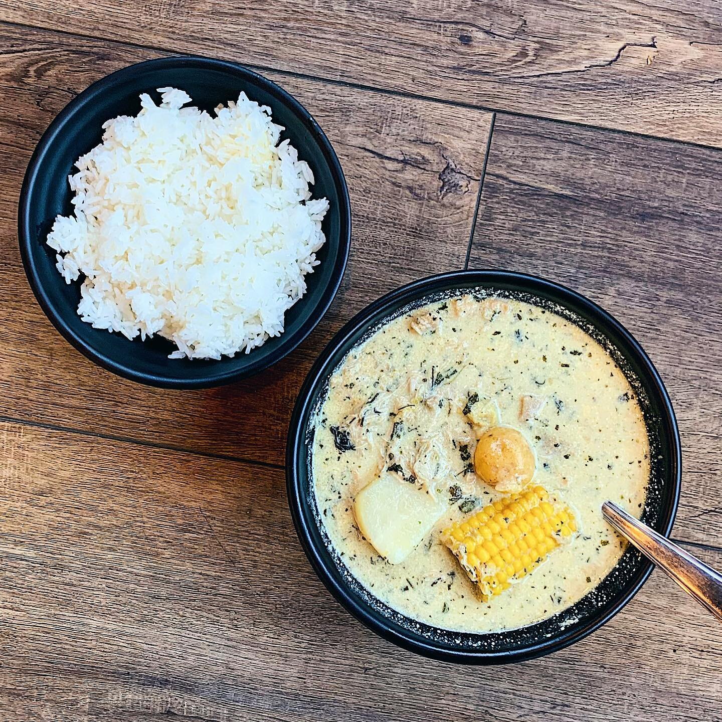 What&rsquo;s for #lunch? #AjiacoBogotano!!! // traditional #Colombian soup and one of Bogota's most iconic dishes. This rich, invigorating soup is made with different types of potatoes, chicken breast and corn. 🤤 #salentonyc #ajiaco