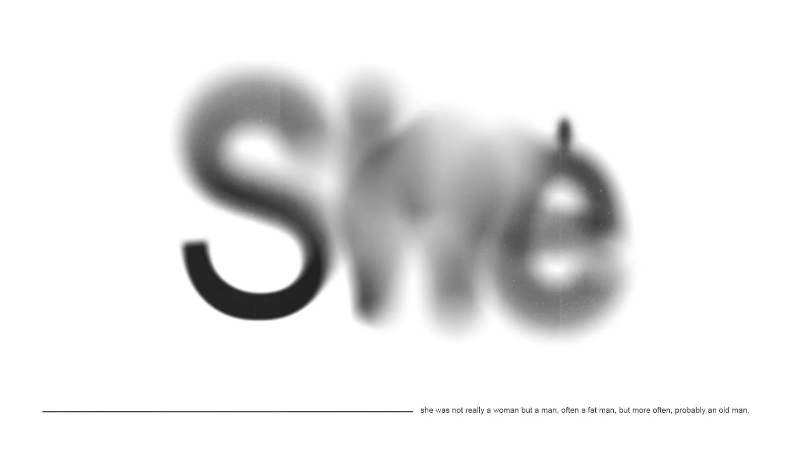 She - Typographic experiment