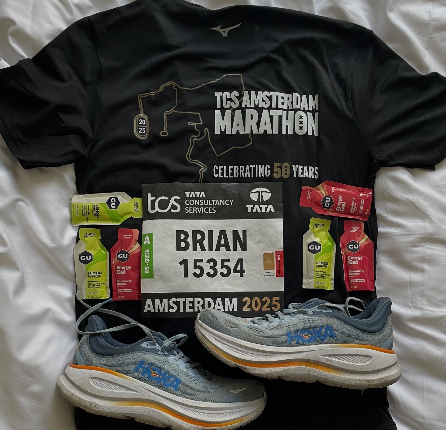 The last goal of my European trip this year. It&rsquo;s been less than a month since the @berlinmarathon, and now it&rsquo;s time to knock out the @tcsamsterdammarathon. These shoes are well beyond their mileage, but I think I can pump out another 26