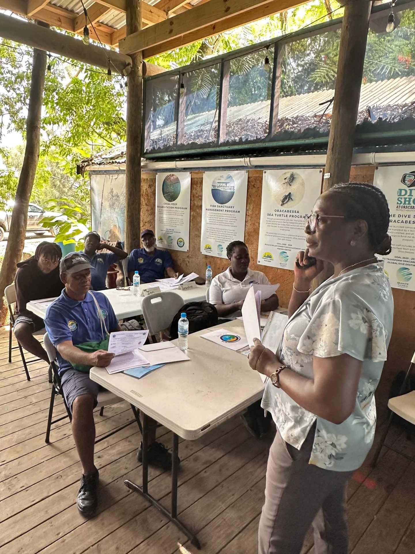 Protecting our Fish Sanctuary starts with preparation.⁠
⁠
Recently, our Fish Sanctuary Tour Guides and Wardens gathered for an in-depth training session at the Oracabessa Bay Fish Sanctuary.⁠
⁠
Ongoing training initiatives ensure that our team remain