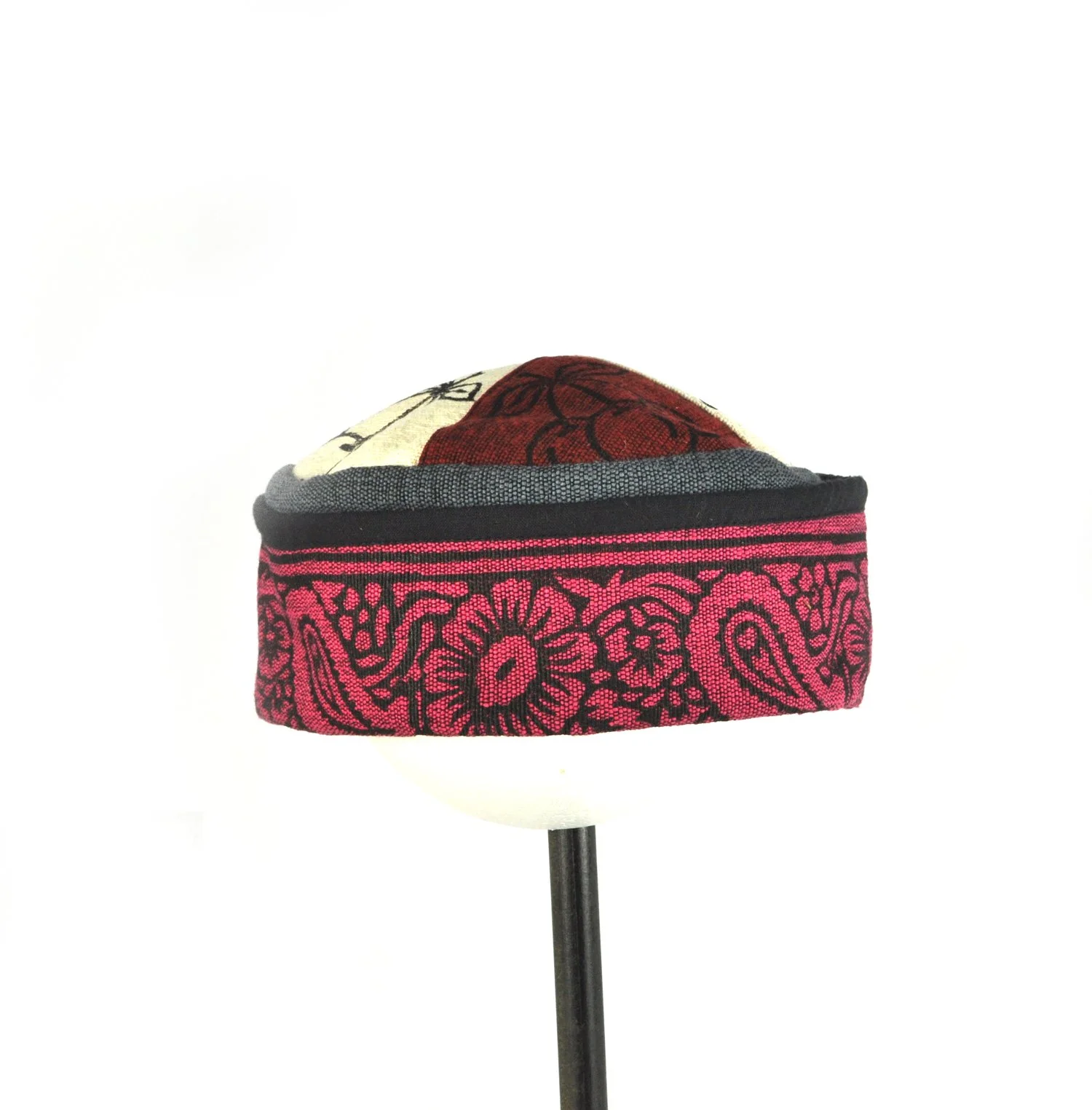 woodblock print hat  M  Nepal  #183