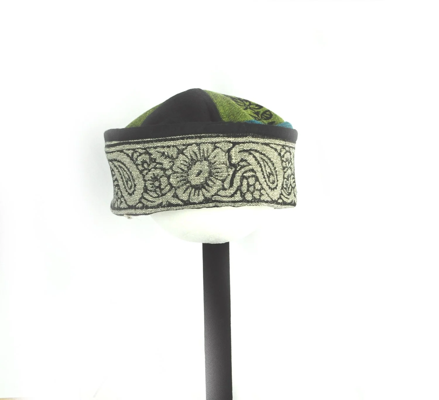 woodblock print hat  L  Nepal  #177