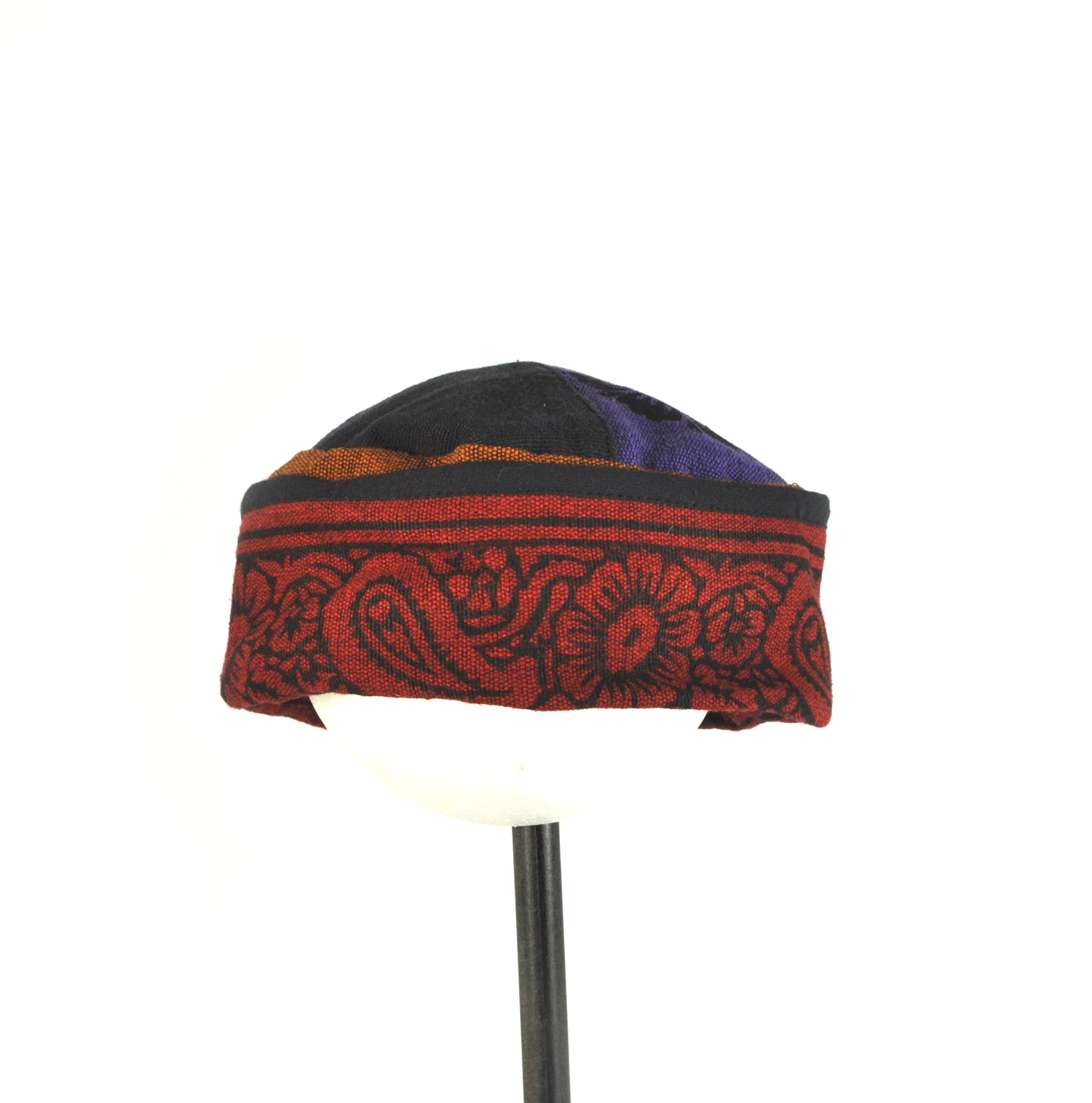 woodblock print hat  M  Nepal  #122