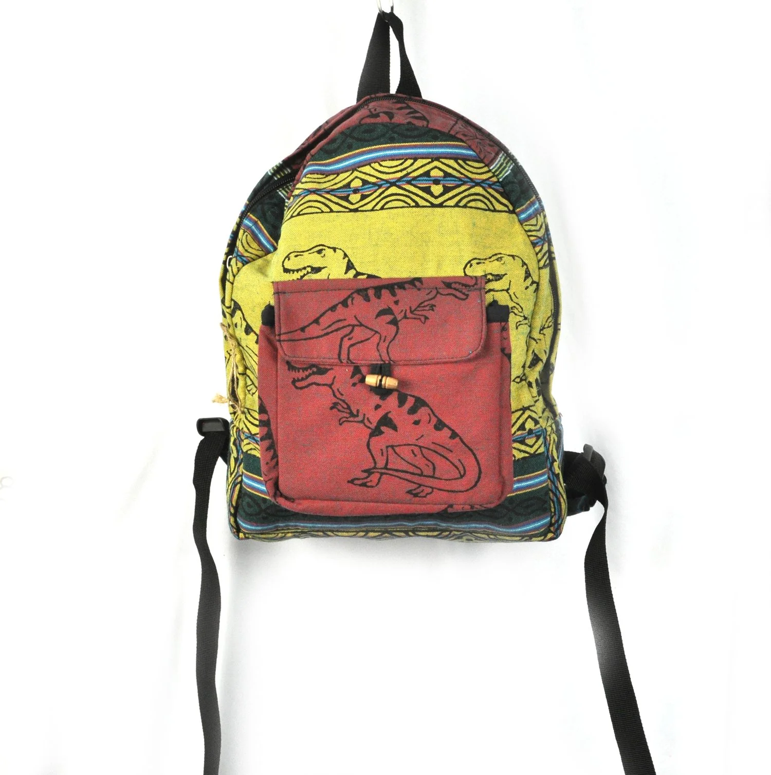 woodblock print backpack Nepal #807