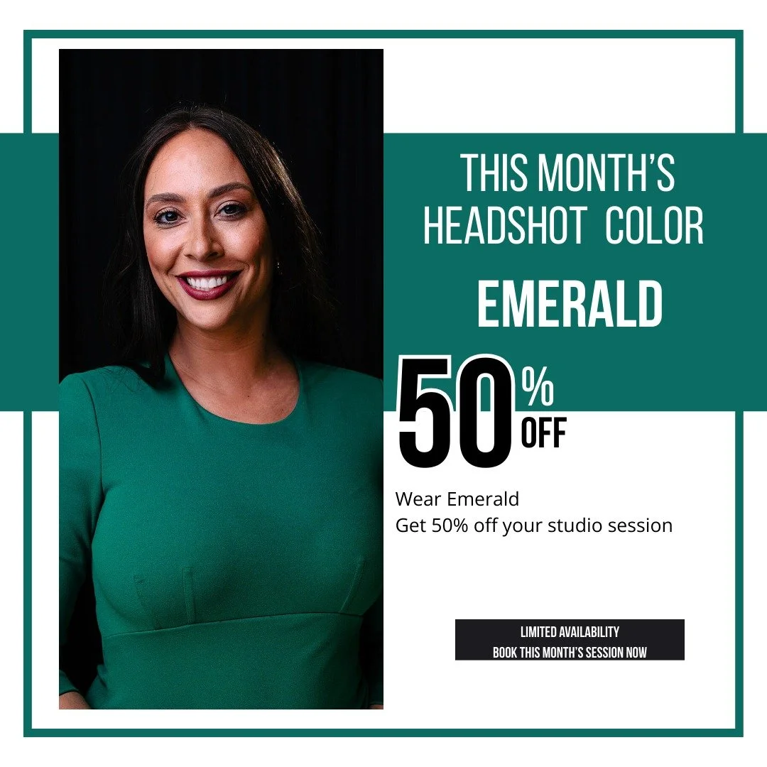 Emerald Headshots wrap up soon 💚 
Don't miss this one!