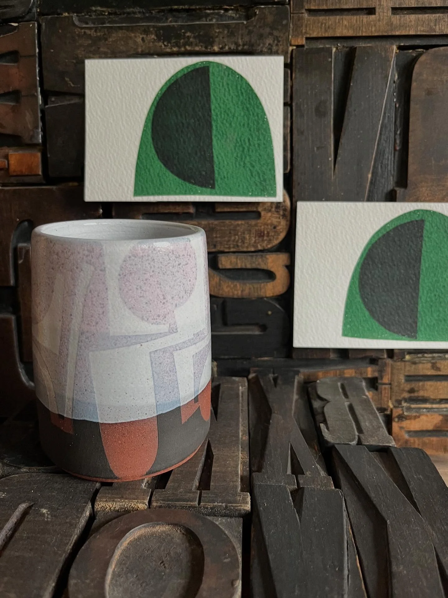 Having fun screen printing some new compliment cards.