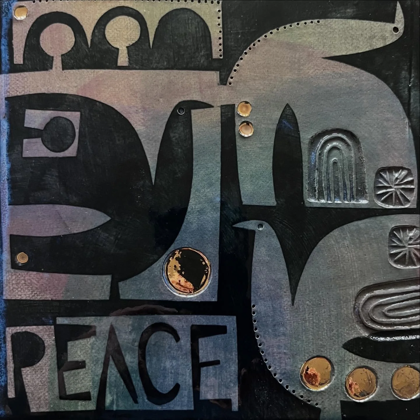 If only it was that simple&hellip;
Terracotta tile with gold lustre