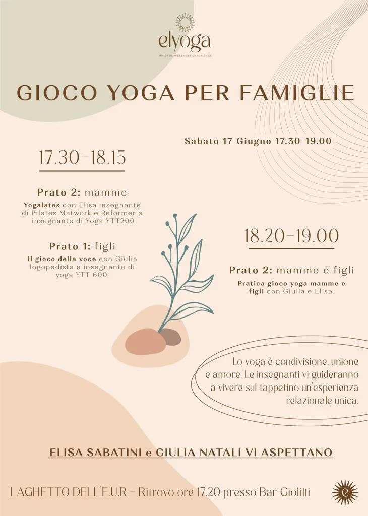 G-YOGA - GIOCO YOGA PER FAMIGLIE - SABATO 17 GIUGNO 17.30-19