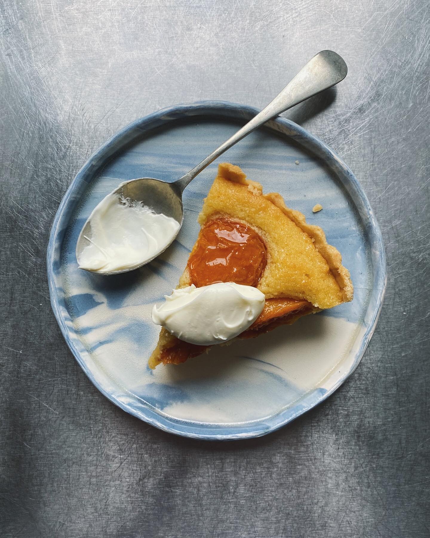 First apricots of the season being put to good use! Using @nigelslater&rsquo;s recipe for plum frangipan tart (with just the obvious tweaks!!) 🌞🌞