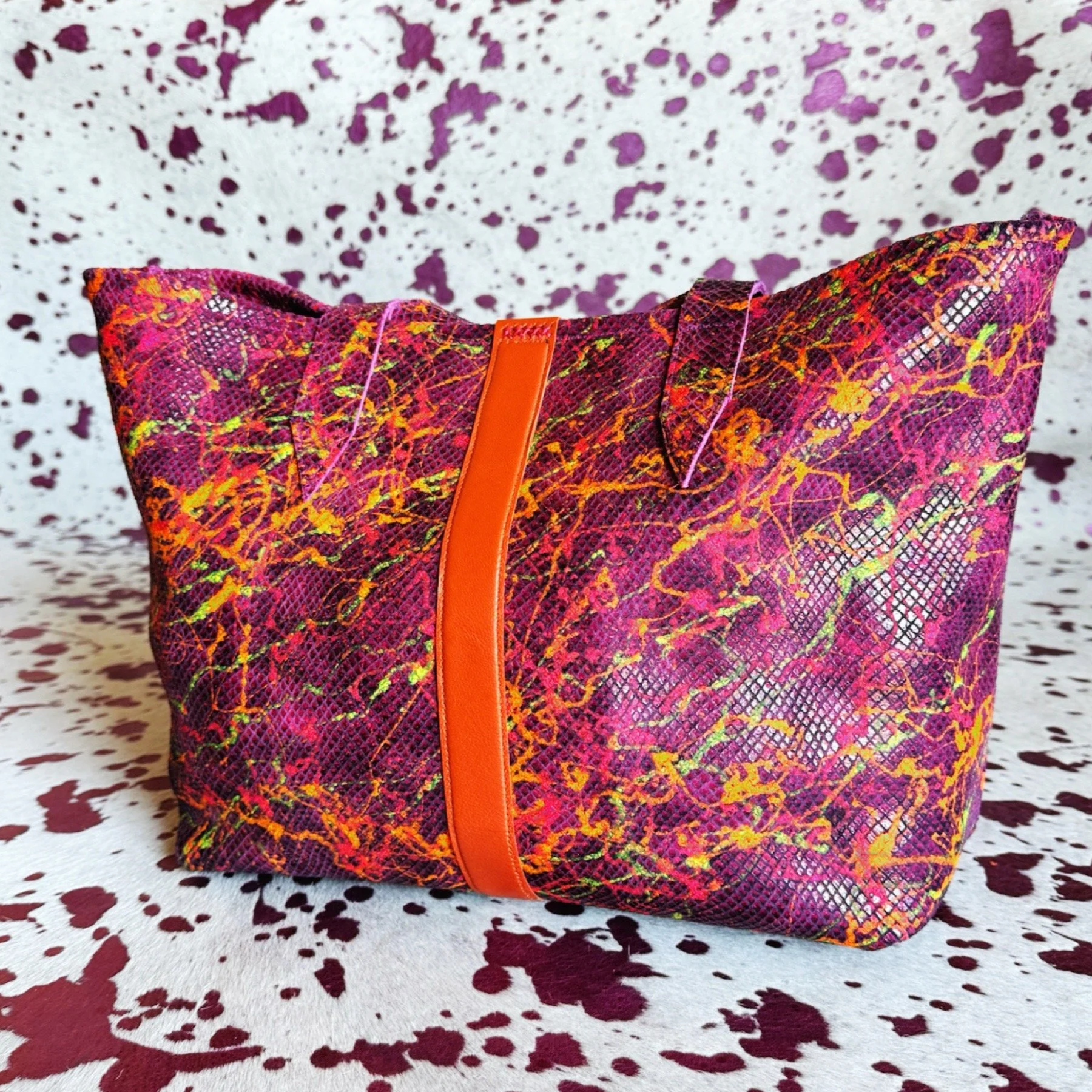 Painted Magenta & Orange Trim