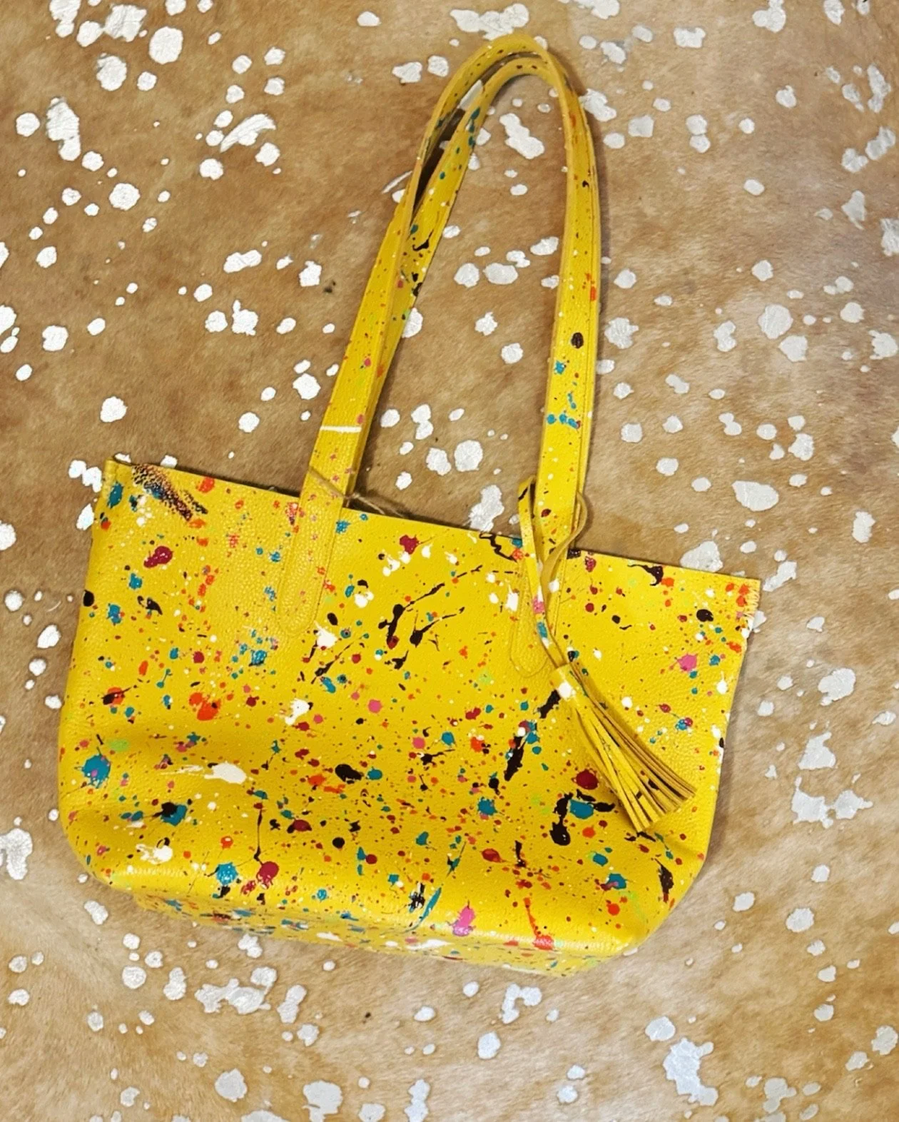 Saffron Hand Painted Tote