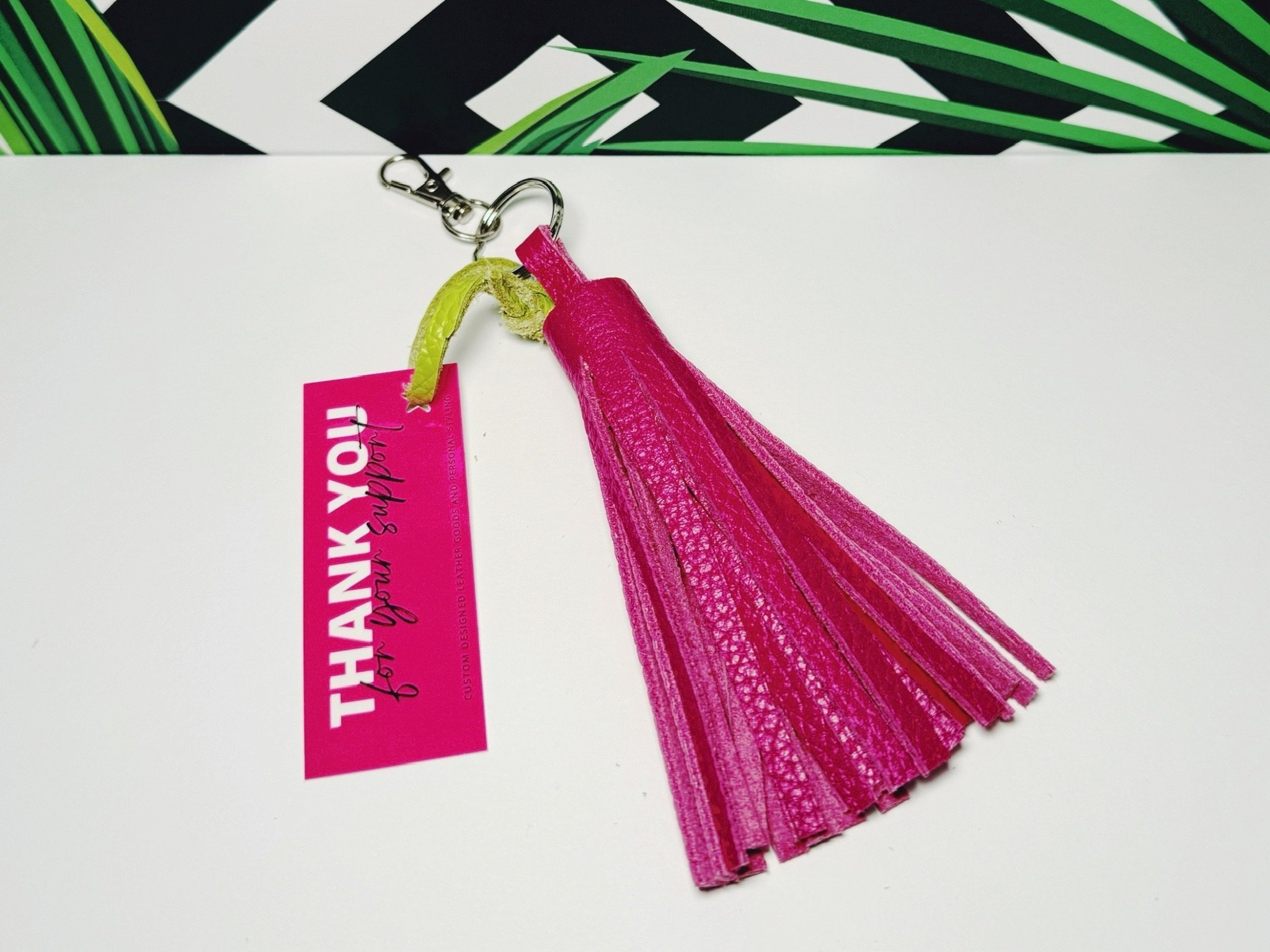 Leather Tassel Keychain