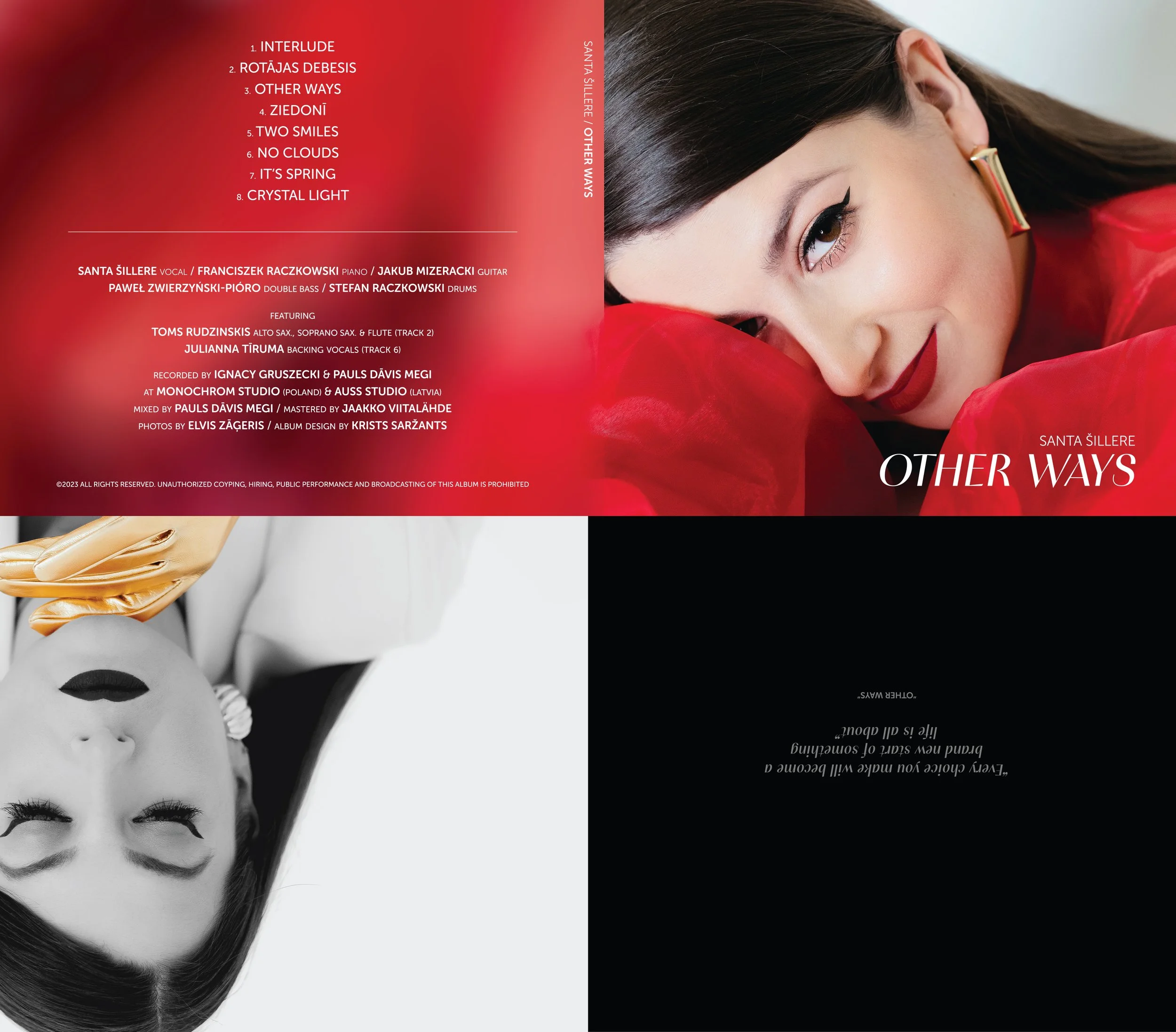 Santa Šillere – Other Ways (2023) / Design by Krists Saržants / Cover photo by Elvis Zāģeris