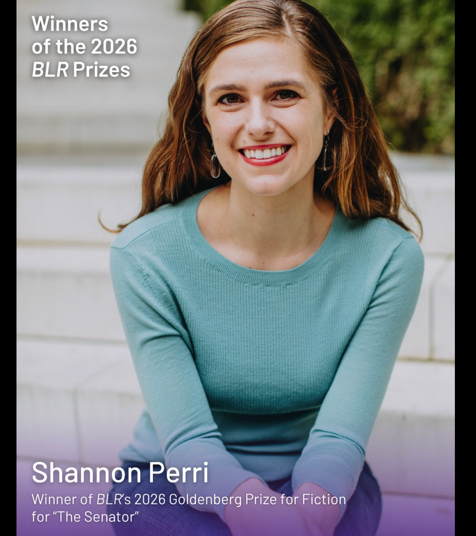 shannon perri wins the 2026 Goldenberg Prize for Fiction