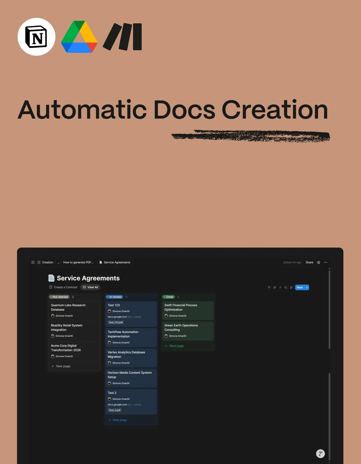 How to generate PDFs from Notion via automation (Make)