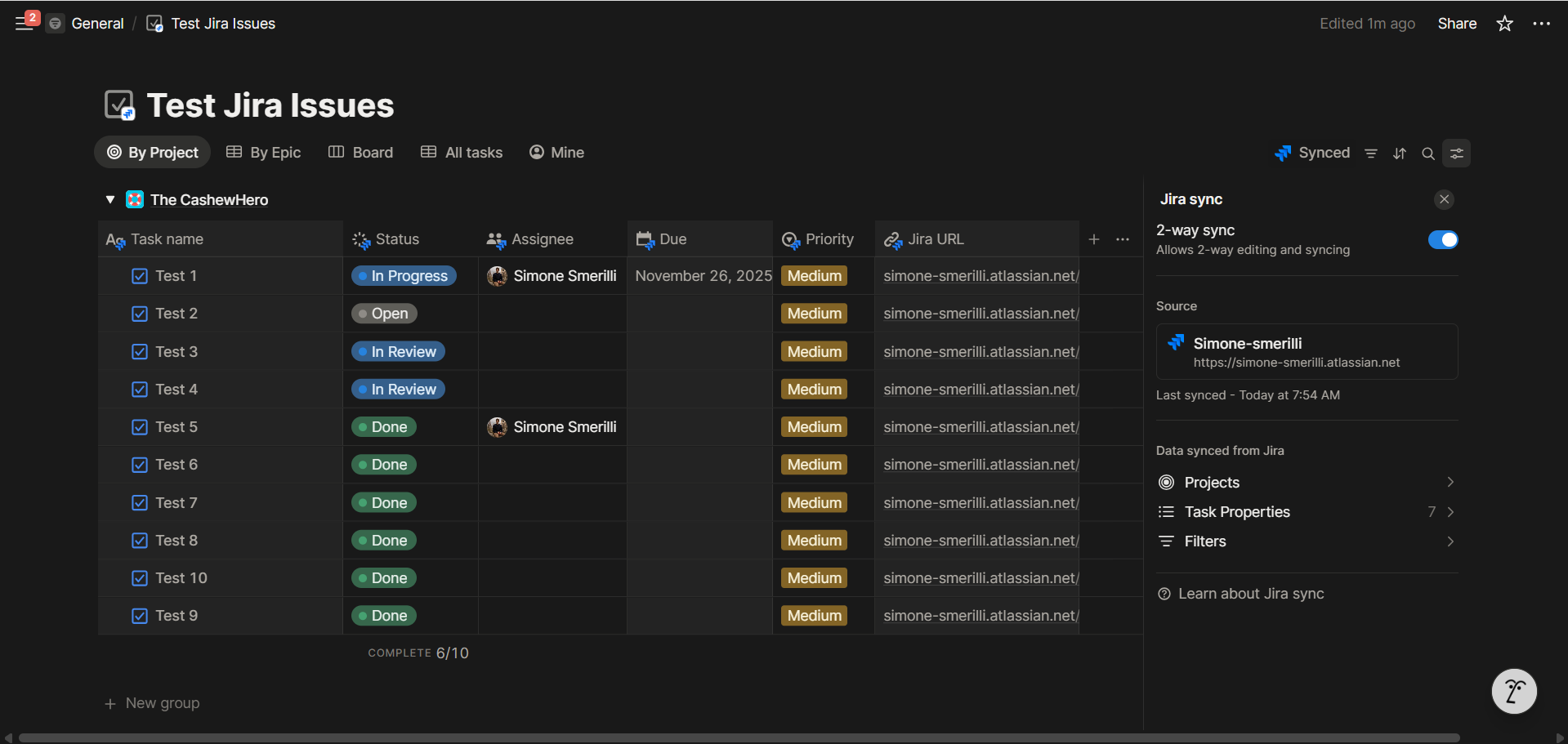 The 2-way sync toggle (only available on Enterprise plans) can be switched on via the database source settings
