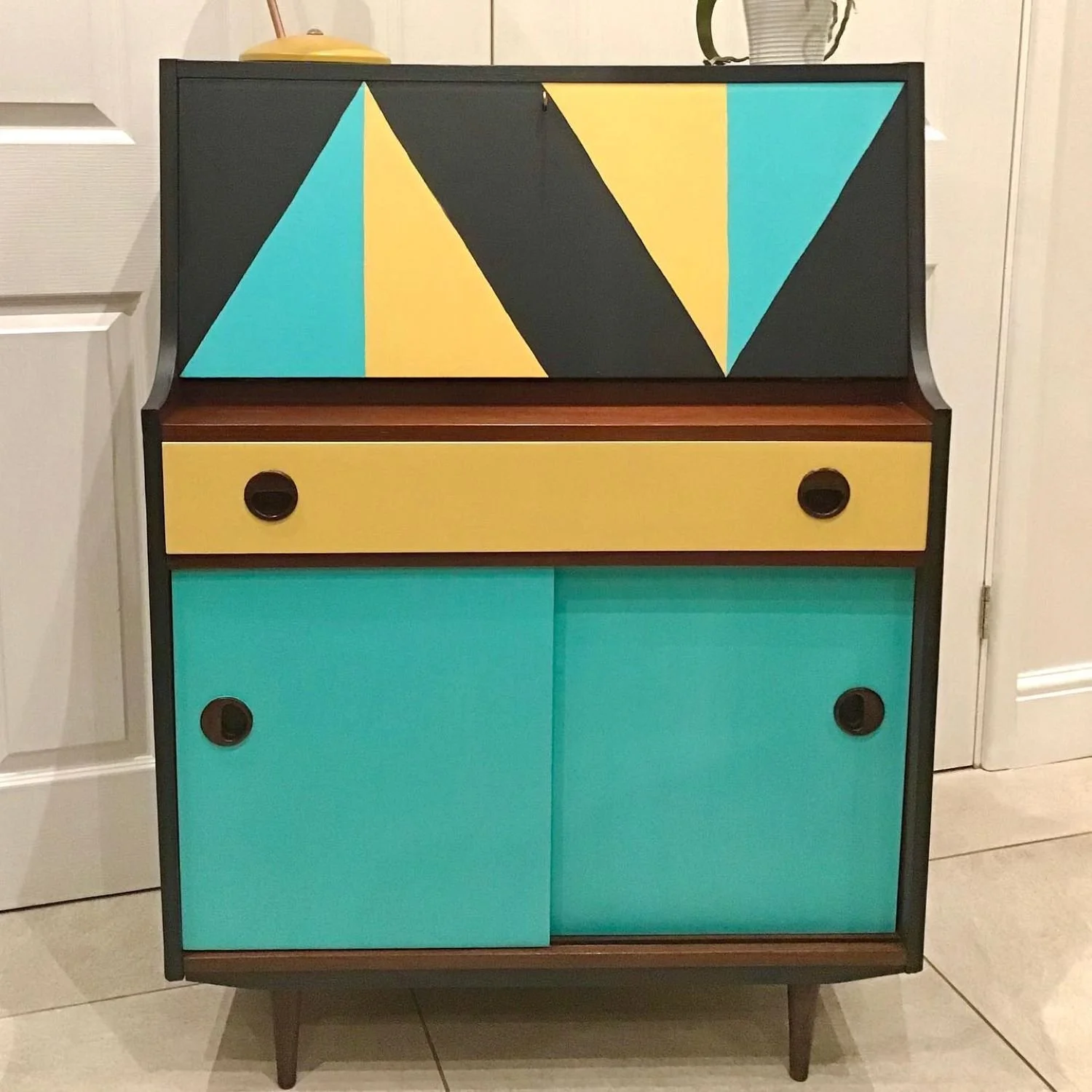 Mid century teak bureau