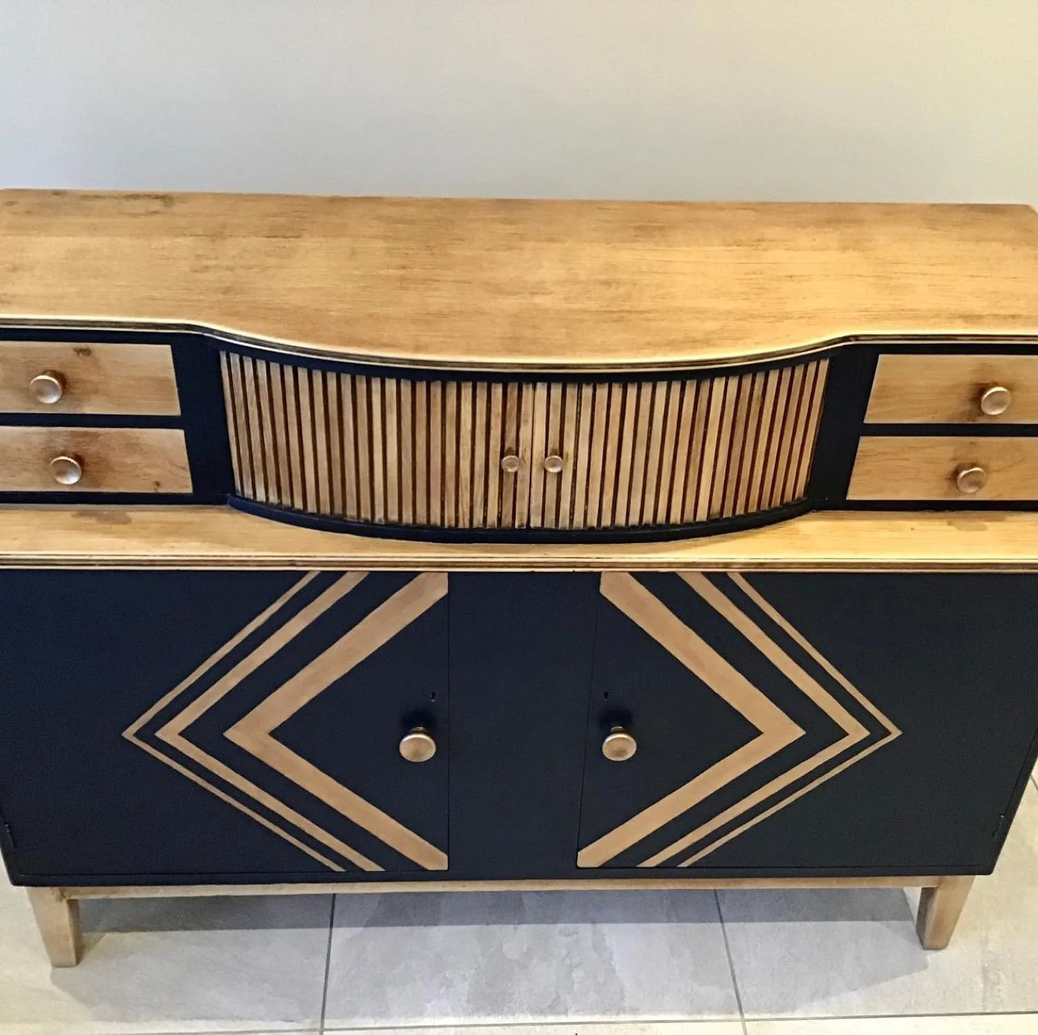 vintage 1930s oak sideboard