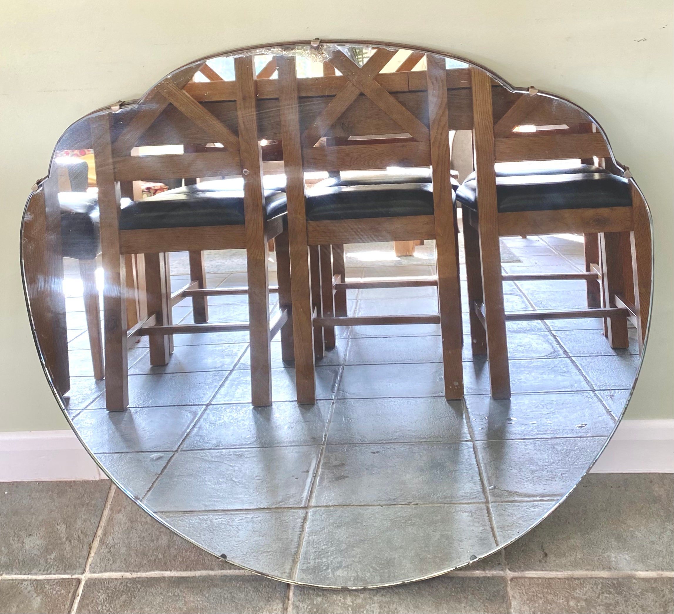 1930s 1940s vintage mirror wall mantle art deco