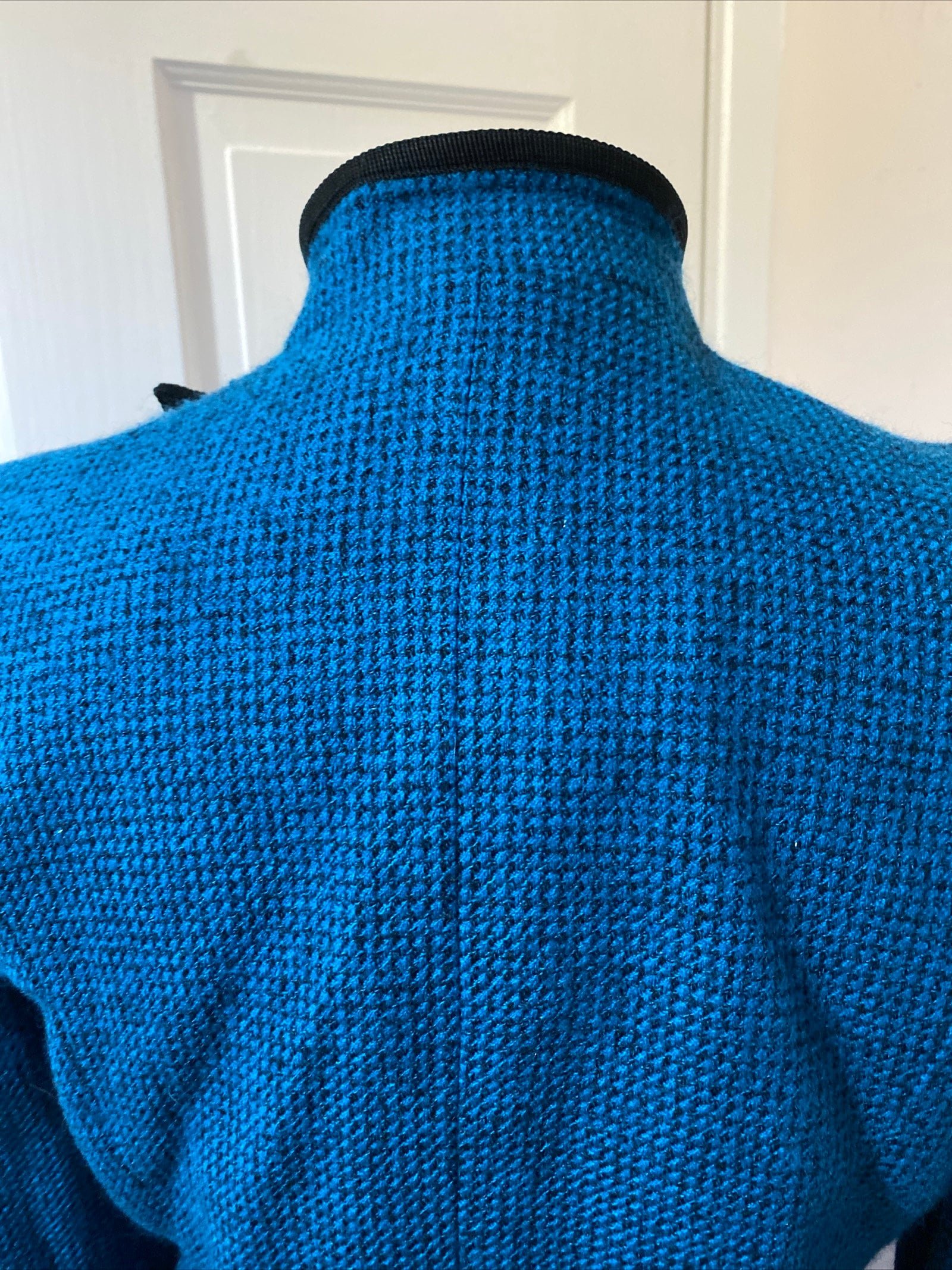 Original 1970s Vintage Aquascutum Skirt With Jacket Size 10 Blue Black