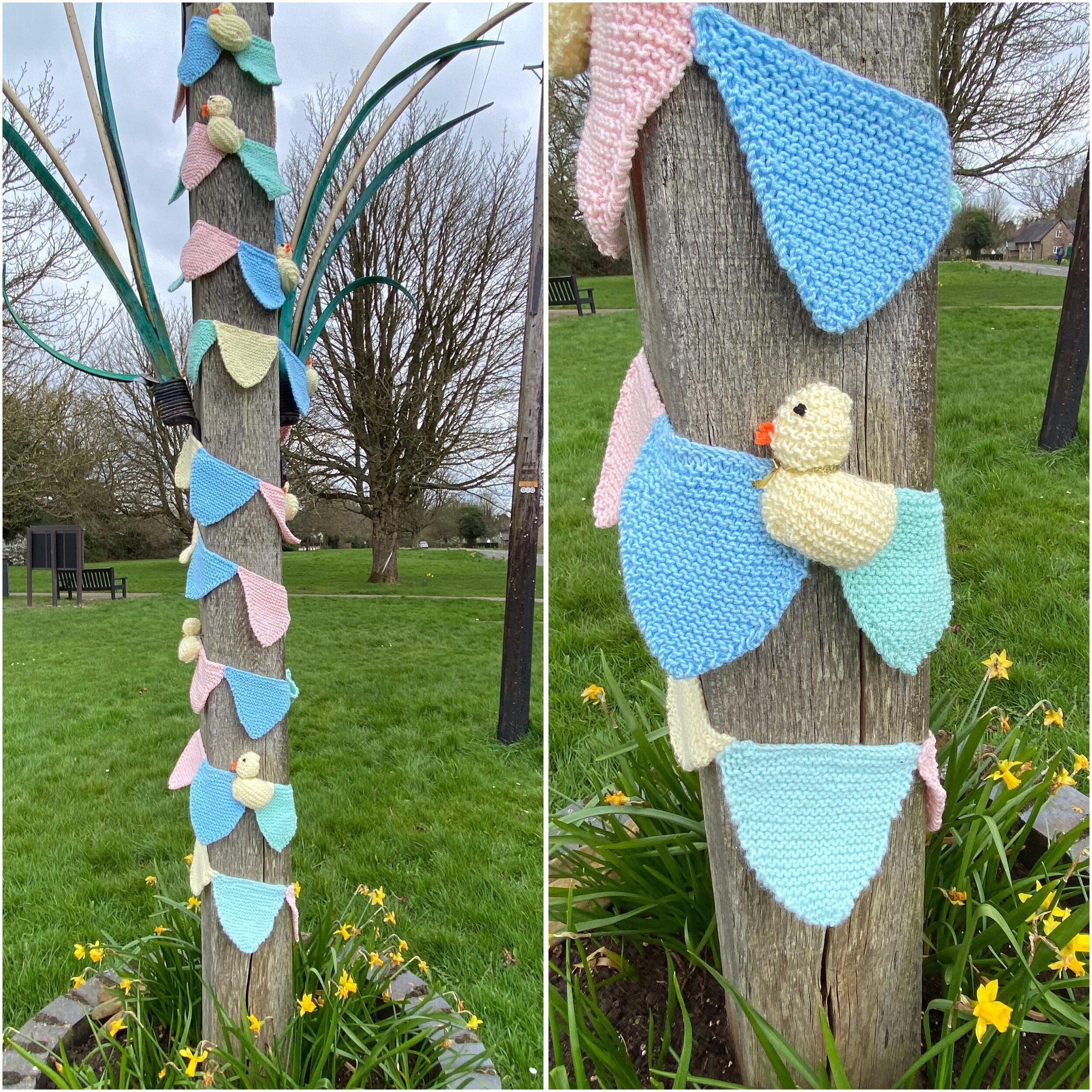Went for a quick dog walk at lunchtime and came across this&hellip;..spring is in the air 🌷🐣

#vintage #vintageshop #vintagestyle #vintagedecor #spring #springday #yarnbombing