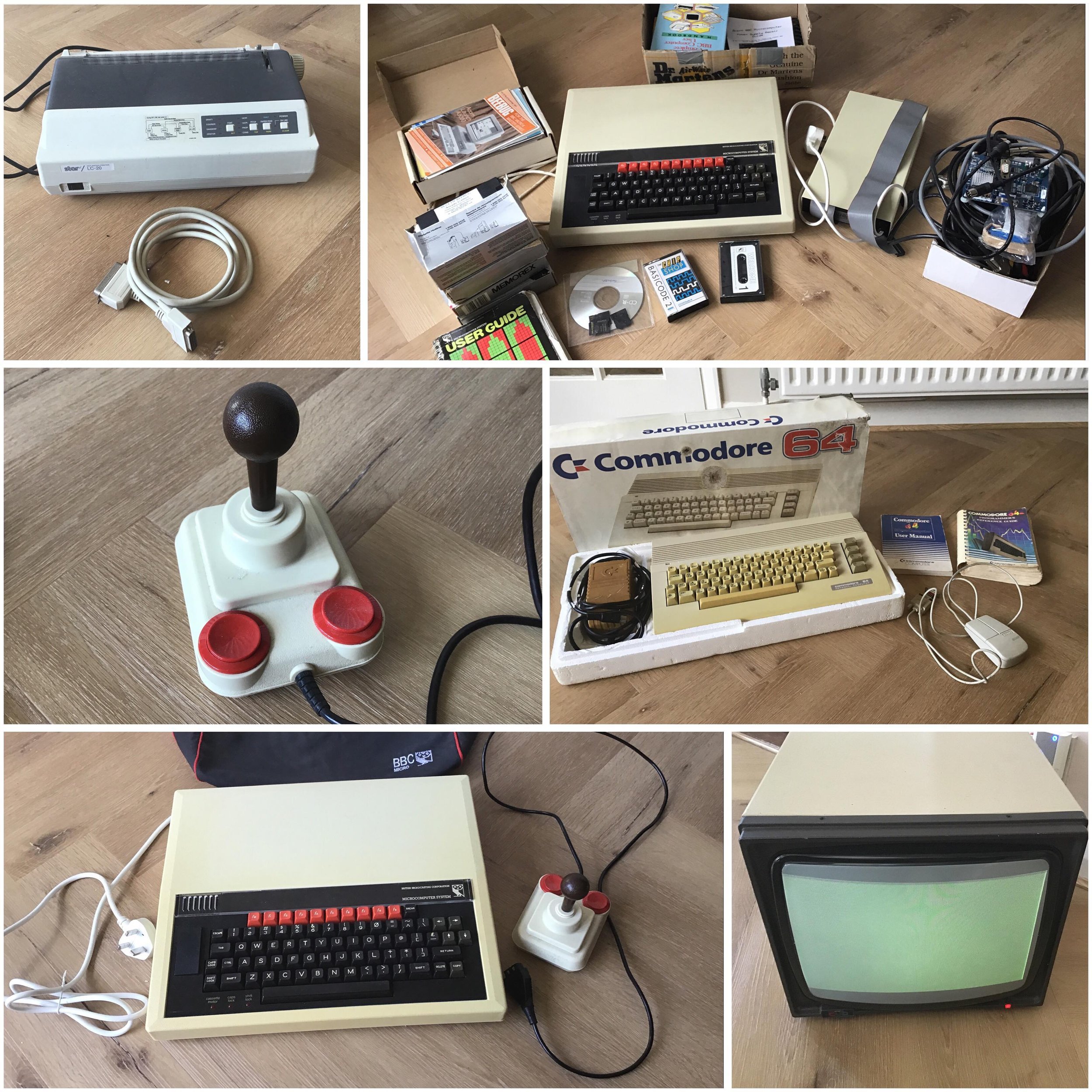 A blast from the past!

A collection of vintage electronics, including Acorn BBC microcomputers and a Commodore 64. Available from my shop, please message me for more info.

#vintagecomputer #vintagetechnology #vintage #vintageshop #commodore64 #bbcm