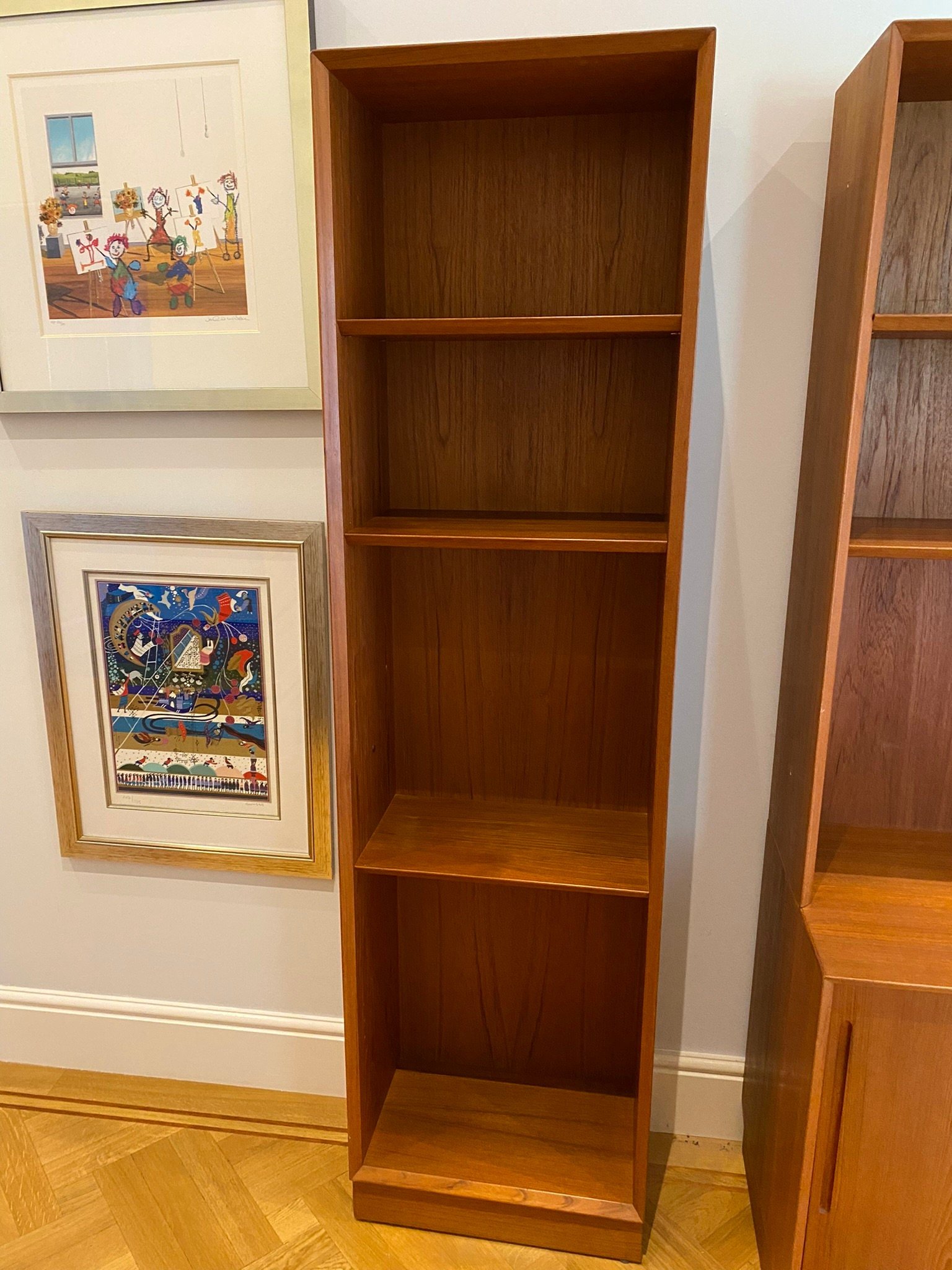 Vintage Mid Century Danish Teak Tall Bookcase