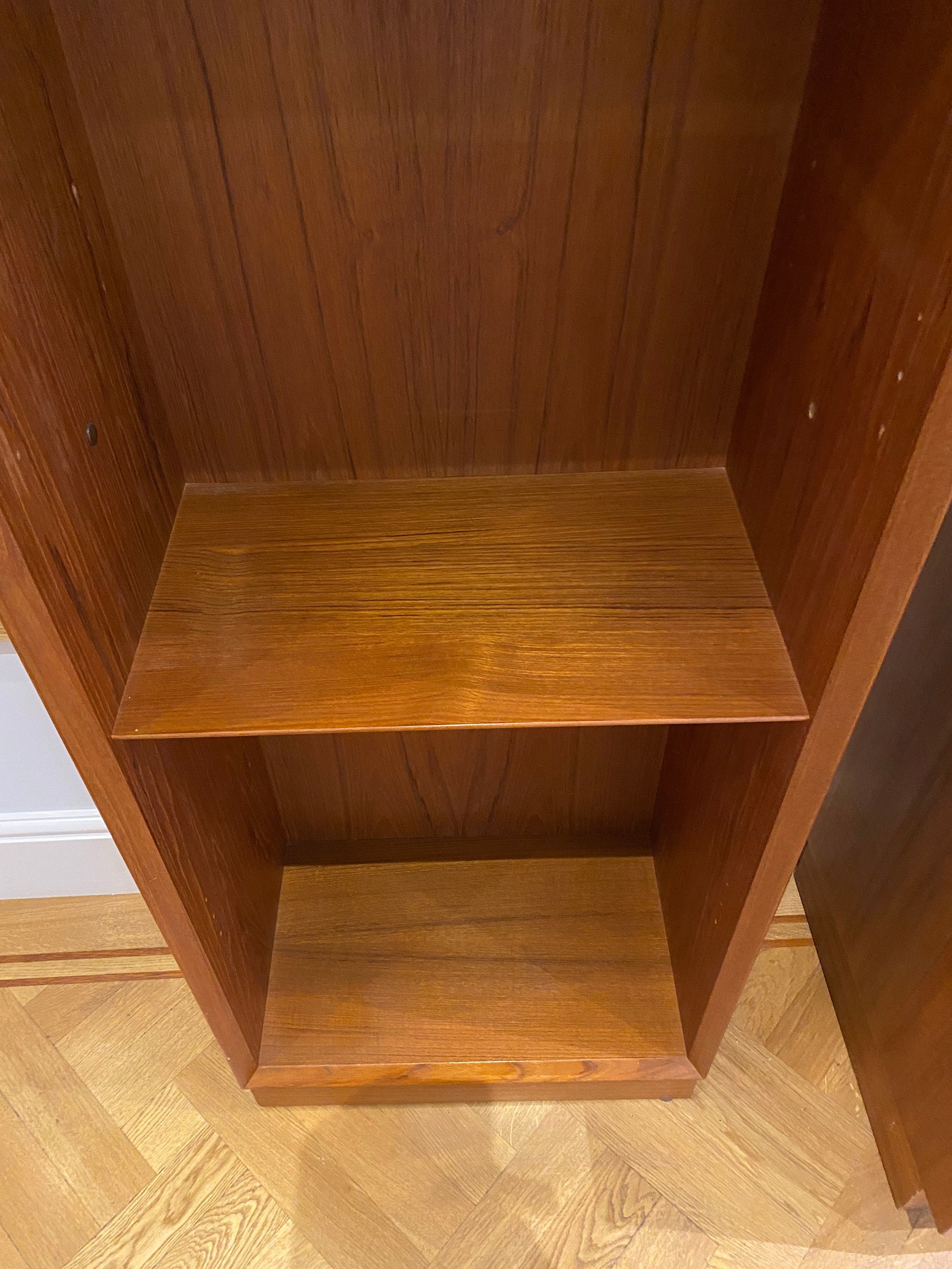 Vintage Mid Century Danish Teak Tall Bookcase