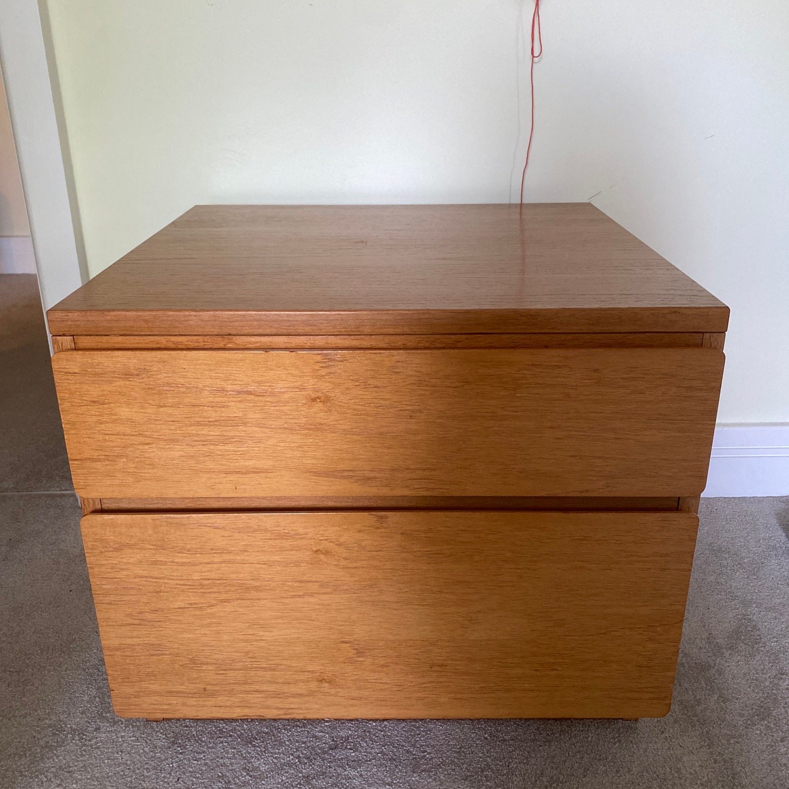Mid Century Teak Beaver And Tapley Two Drawer Chest Bedside Table
