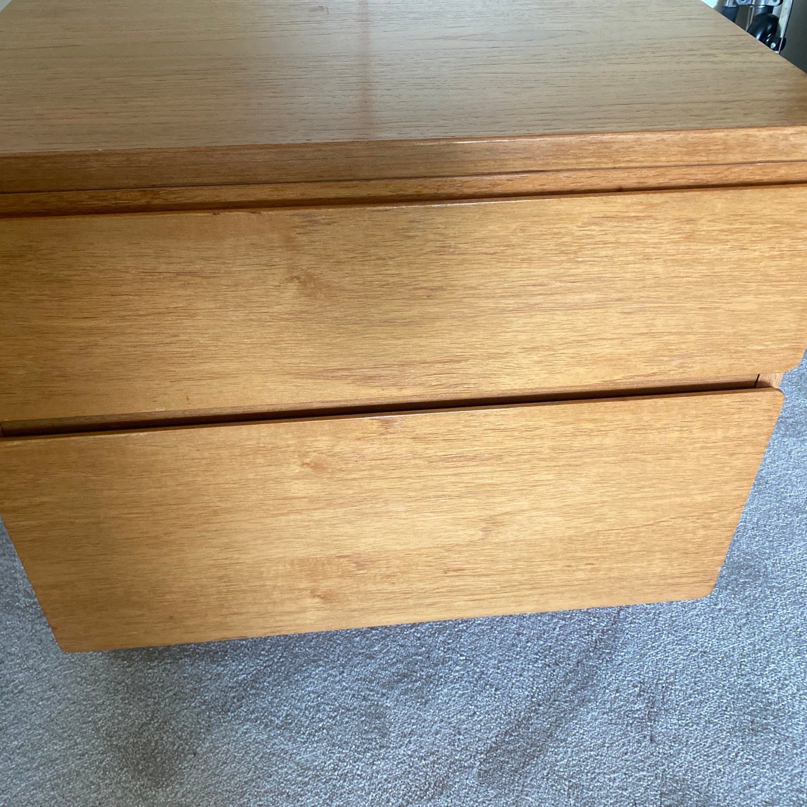 Mid Century Teak Beaver And Tapley Two Drawer Chest Bedside Table