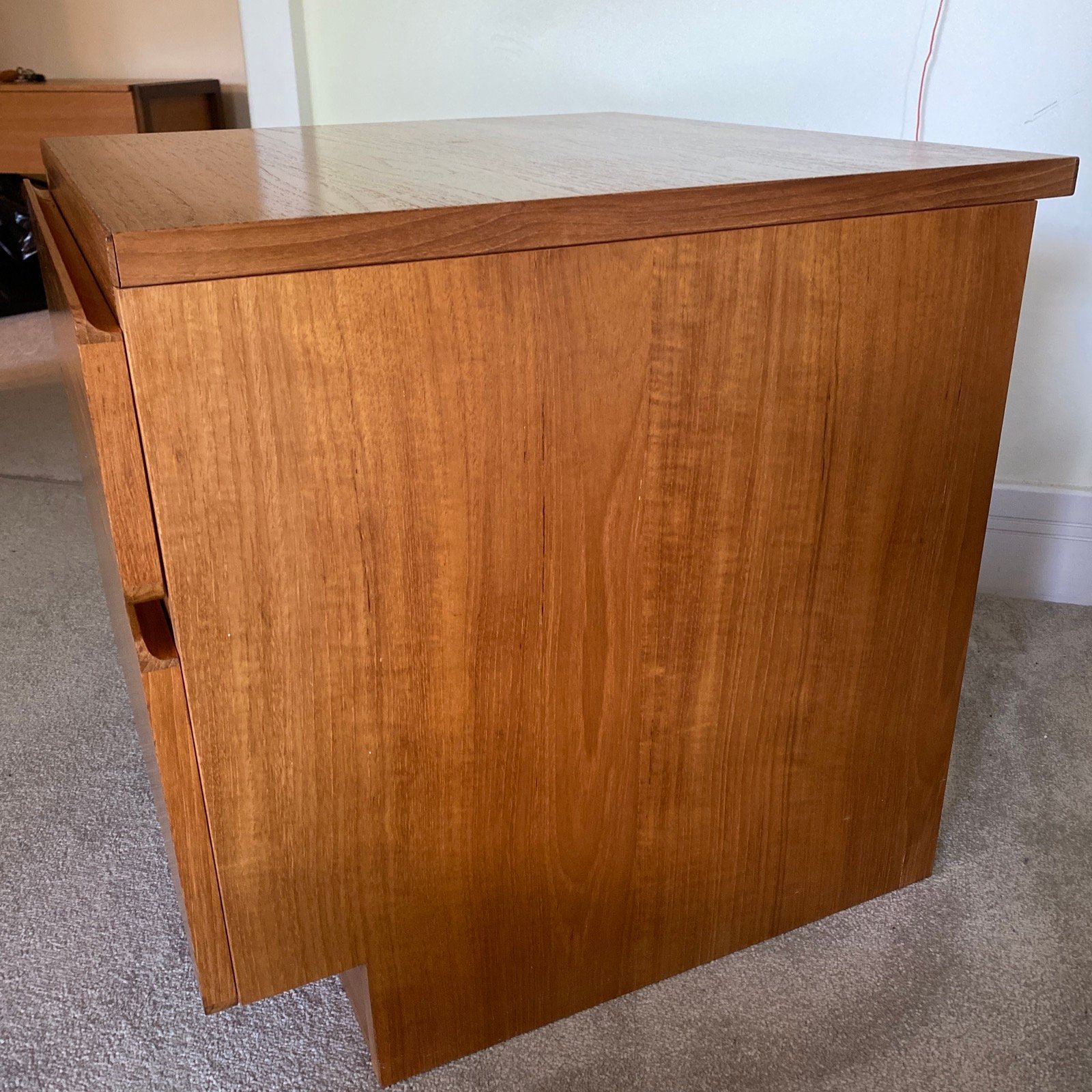 Mid Century Teak Beaver And Tapley Two Drawer Chest Bedside Table