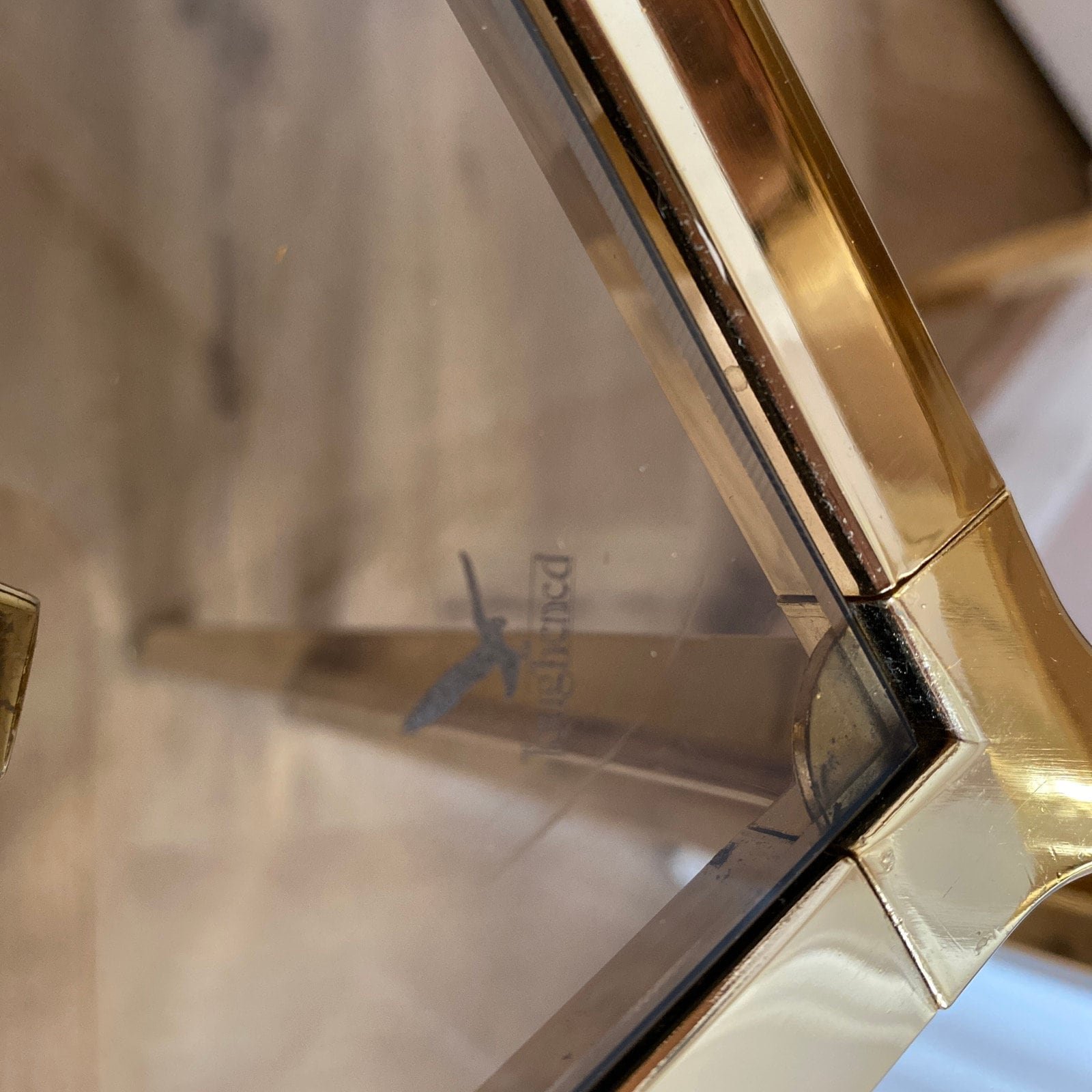 Kesterport For Harrods Vintage 1980s Brass Smoked Glass Nest Of Tables