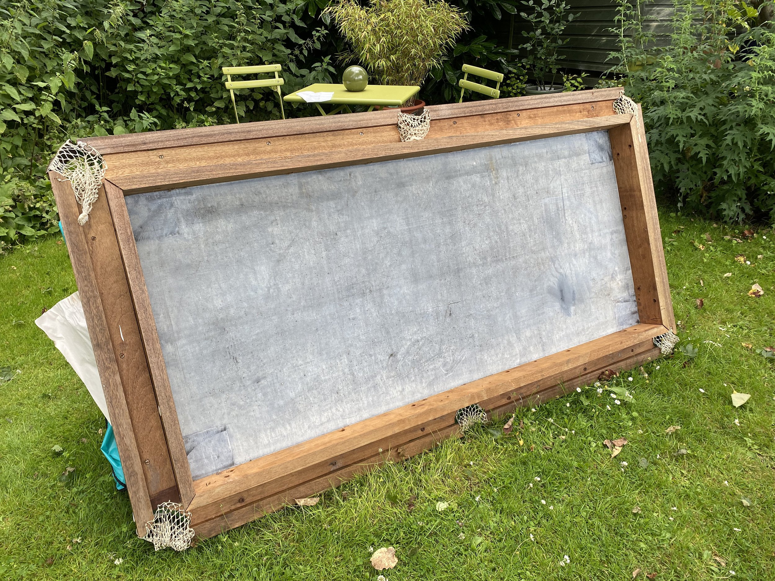 Antique 6ft snooker pool table solid oak slate bed