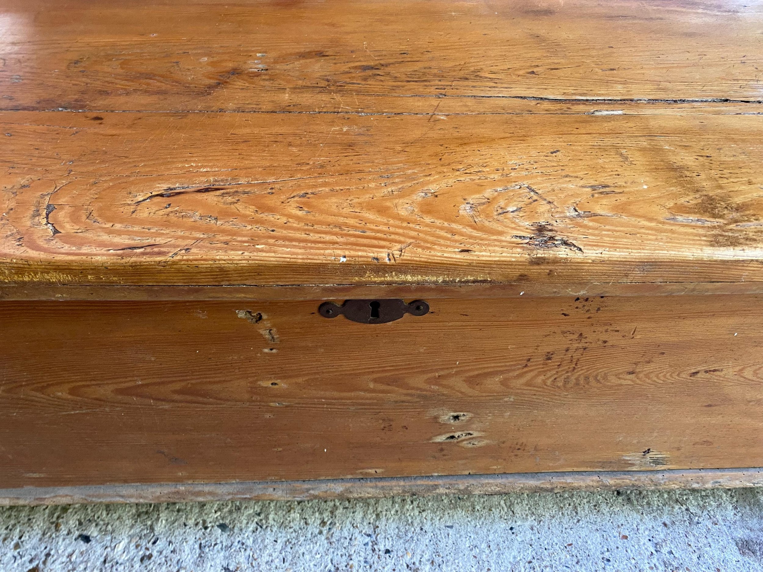 Reclaimed Antique Victorian Pine Monks Bench Settle With Storage