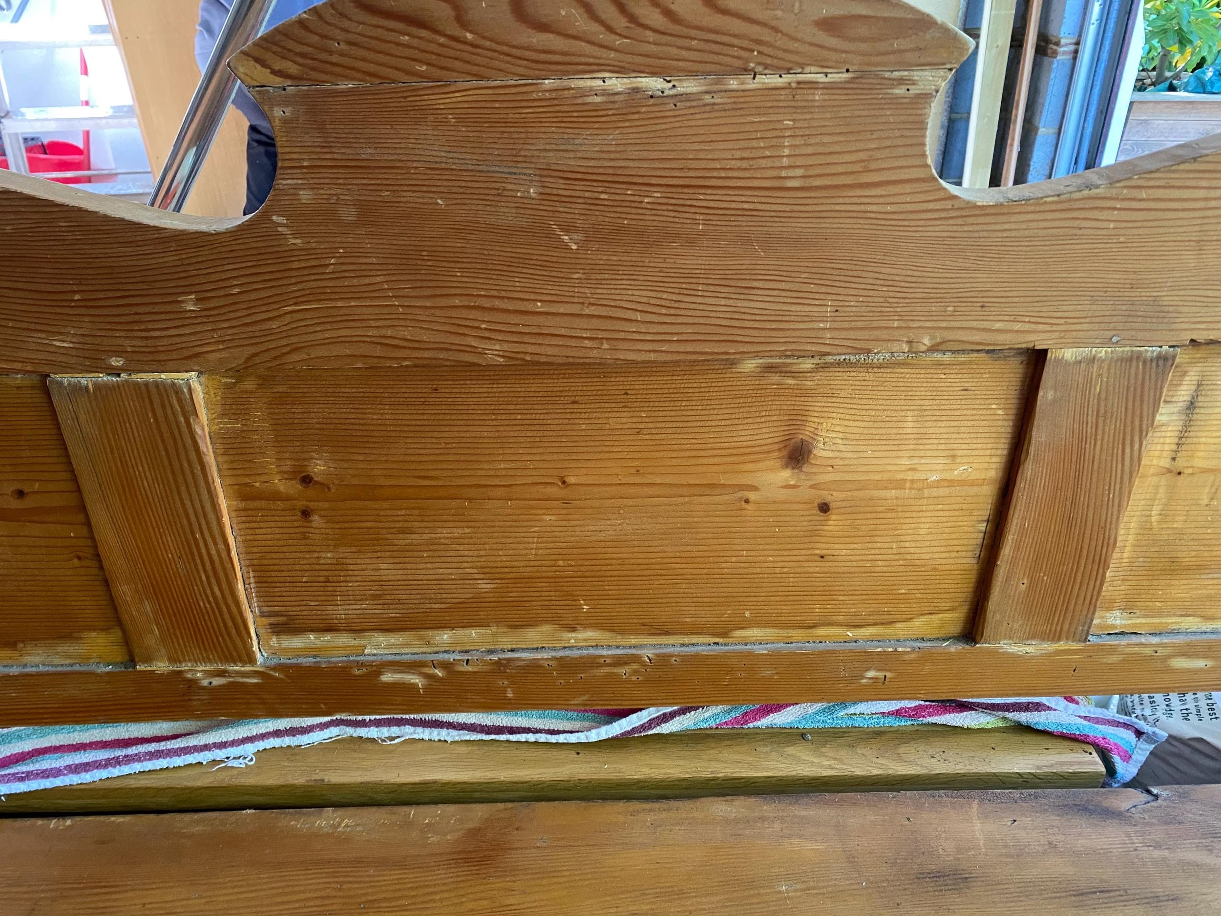 Reclaimed Antique Victorian Pine Monks Bench Settle With Storage