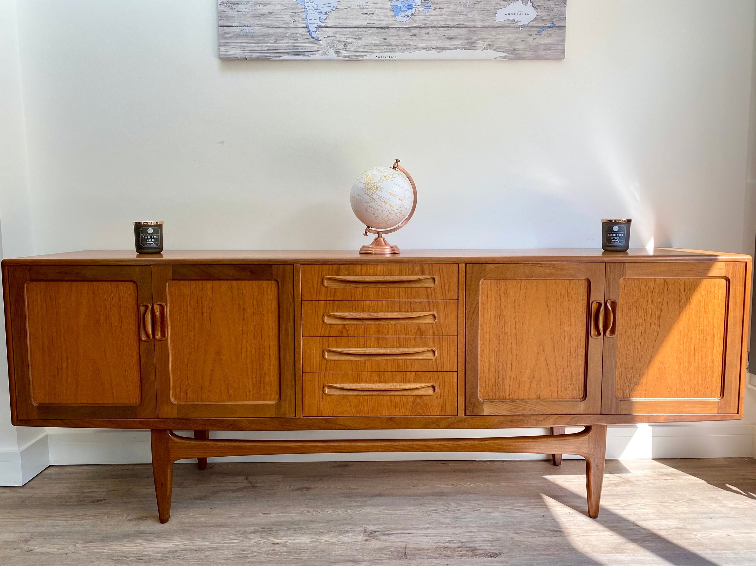 1960s mid century G Plan Long John sideboard by Victor Wilkins in teak and afromosia