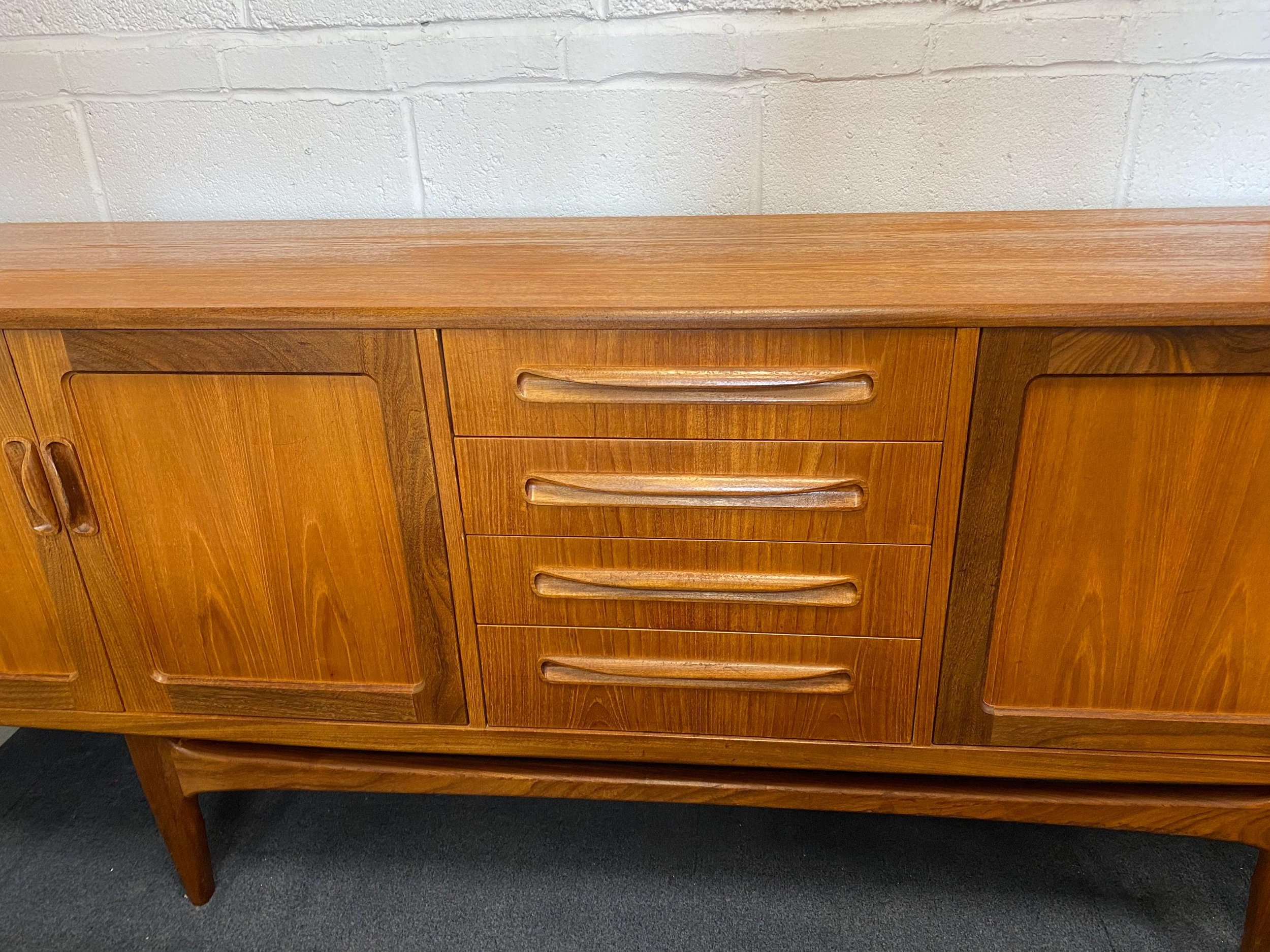 1960s mid century G Plan Long John sideboard by Victor Wilkins in teak and afromosia