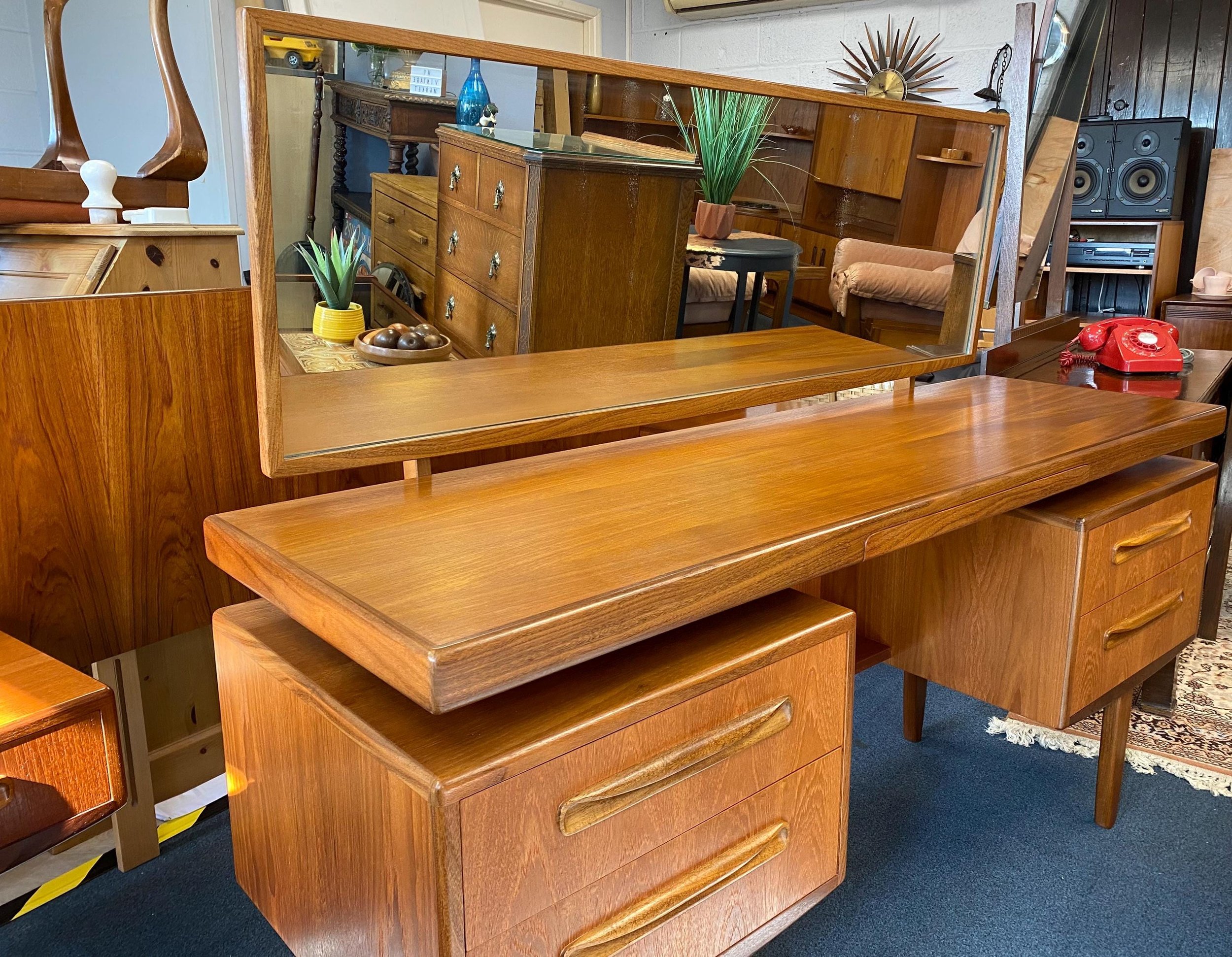 Mid century G Plan Fresco floating top dressing table