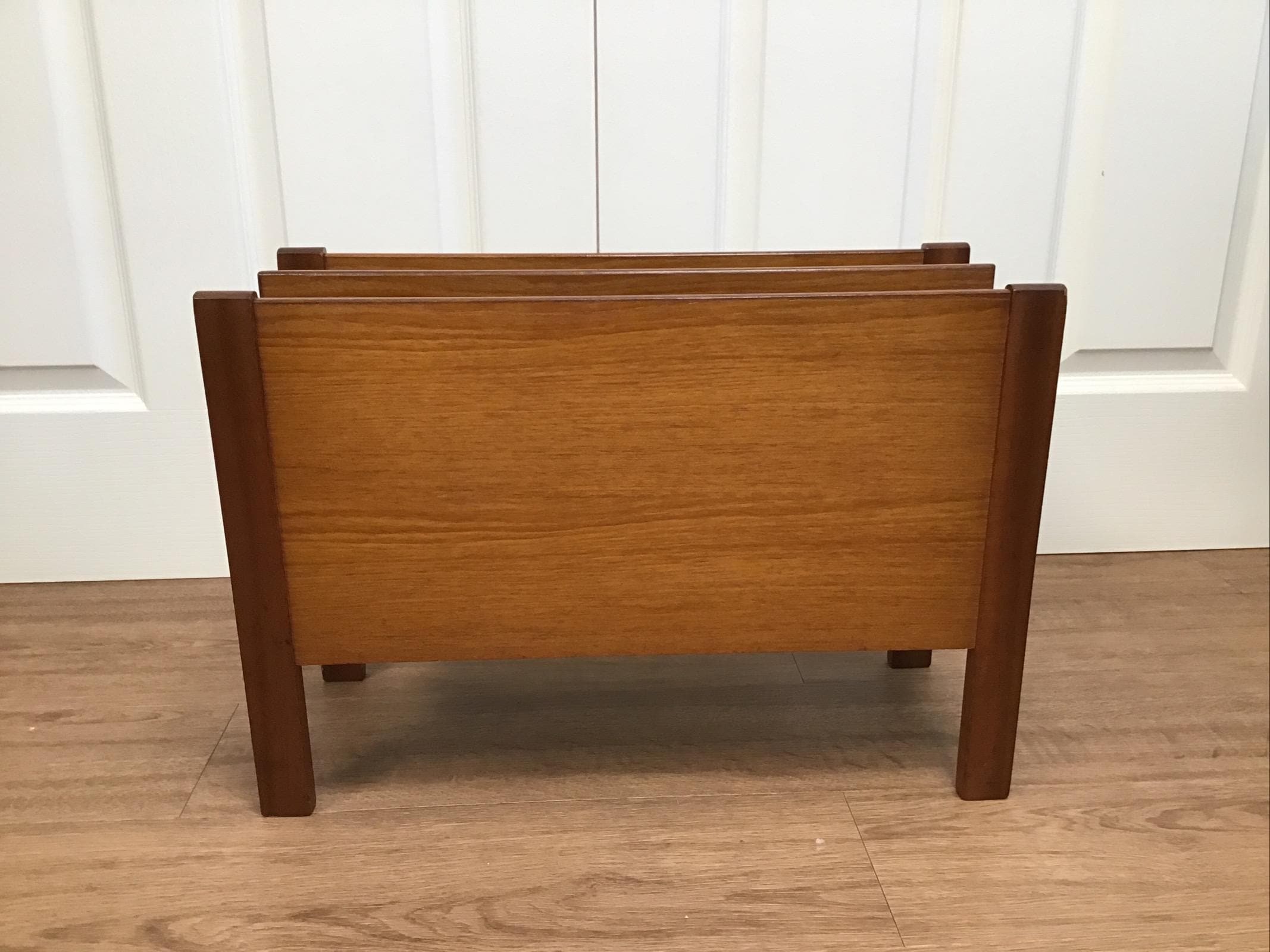 Mid Century 1960s Danish Style Teak Magazine Rack