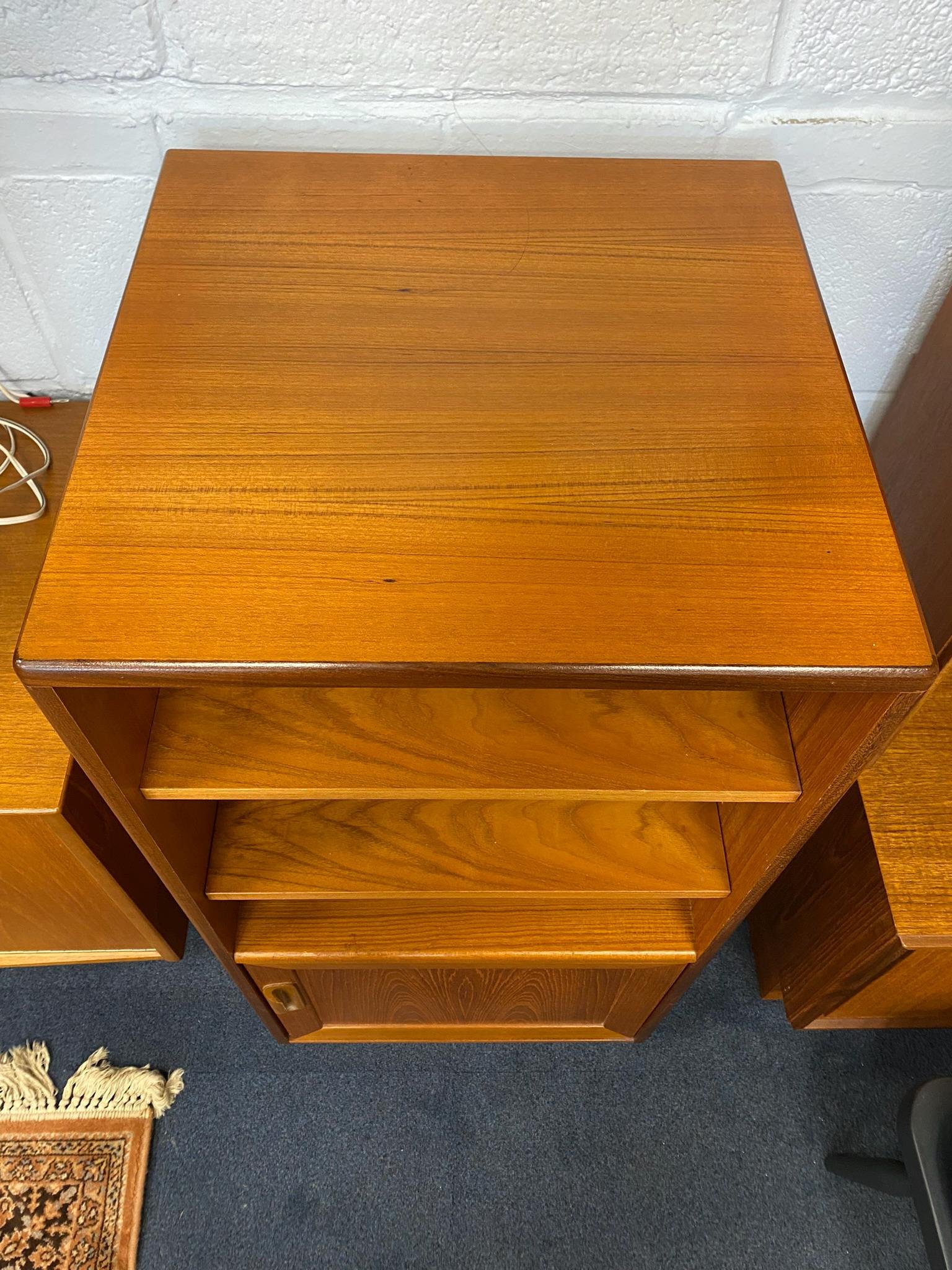 Vintage mid century G Plan Fresco teak record cabinet by E Gomme.