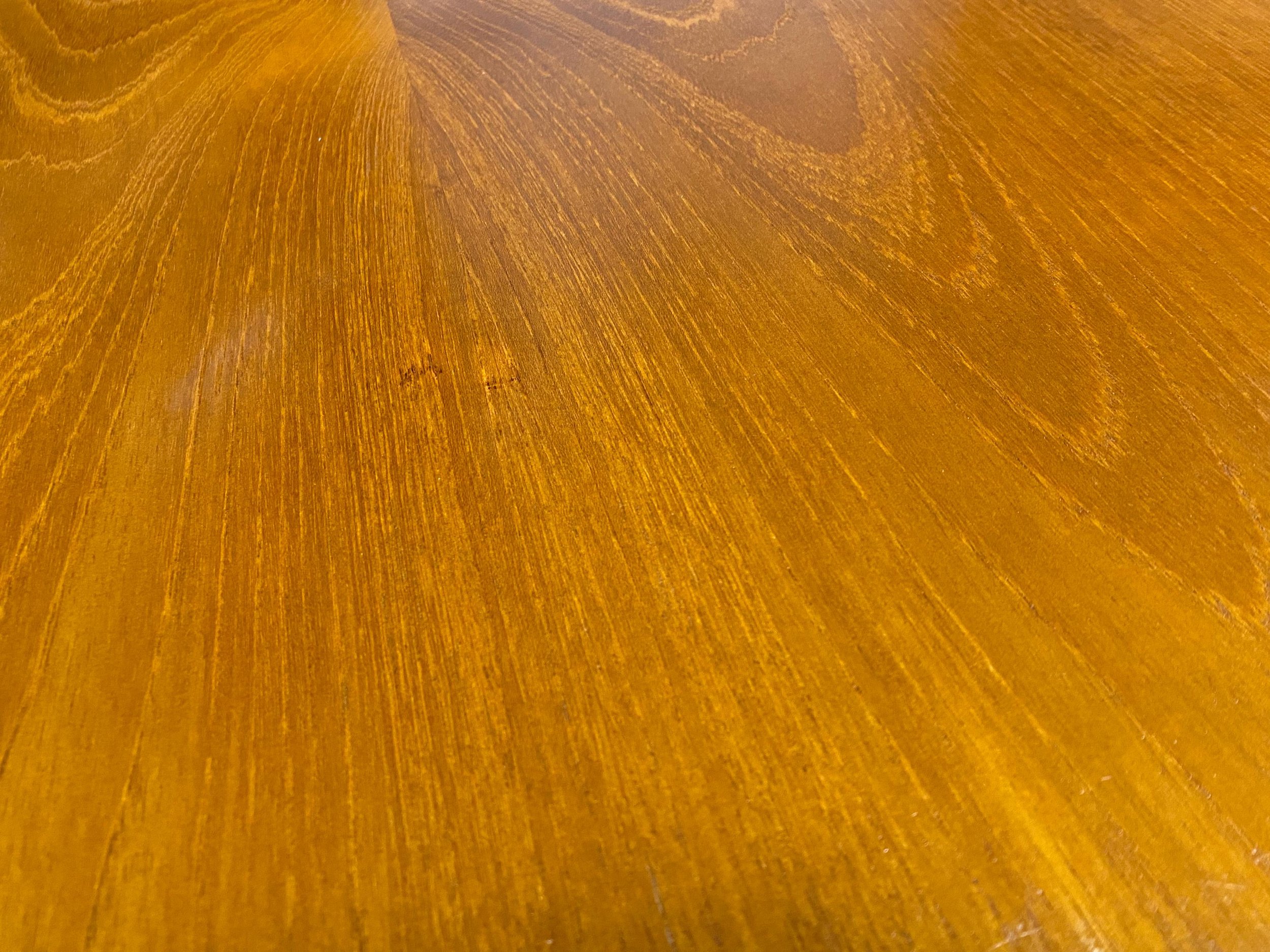Mid century 1960s Danish style solid teak extending oval dining table