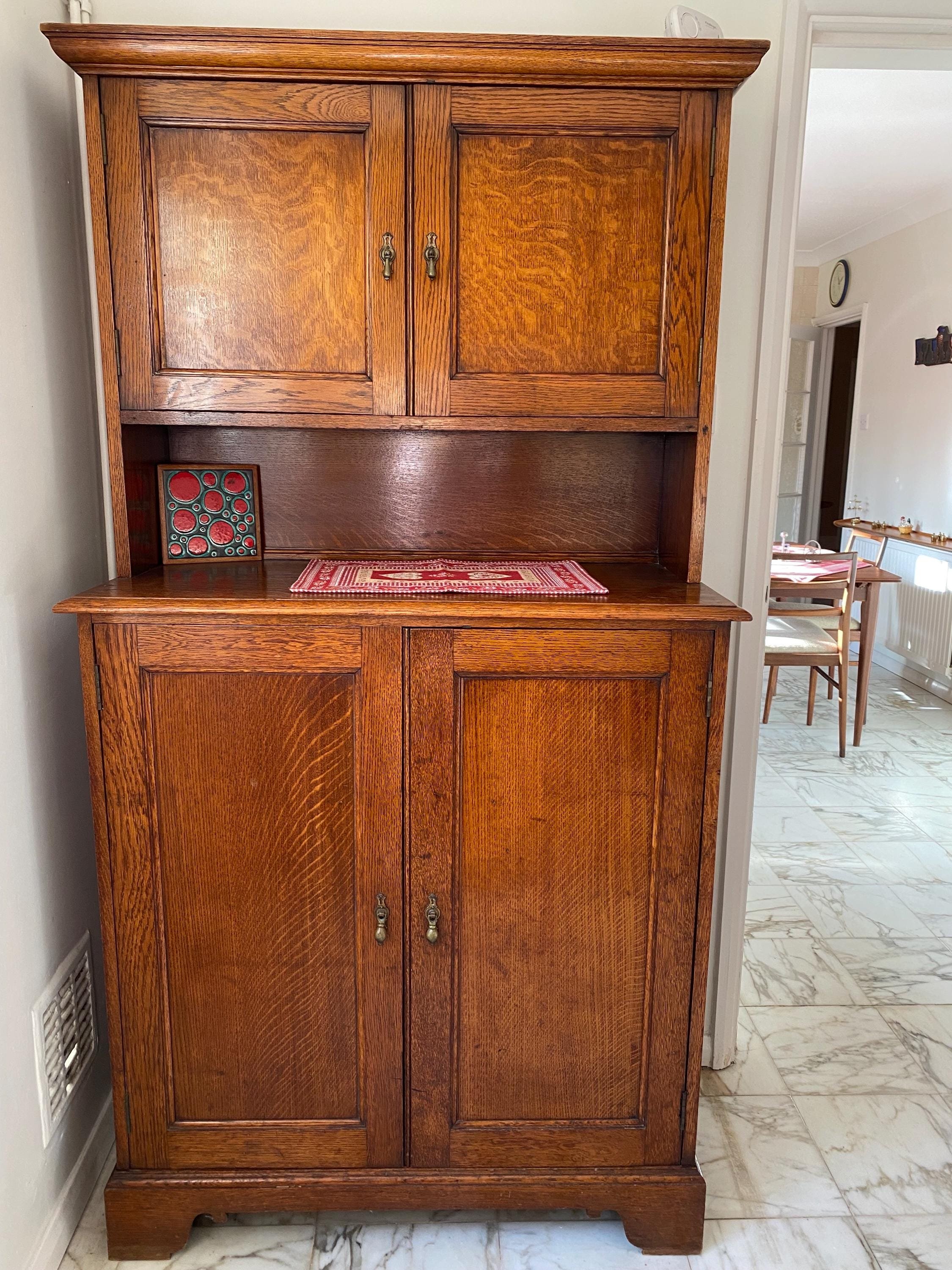 Antique 1930s solid oak dresser by Waring and Gillow, Liverpool
