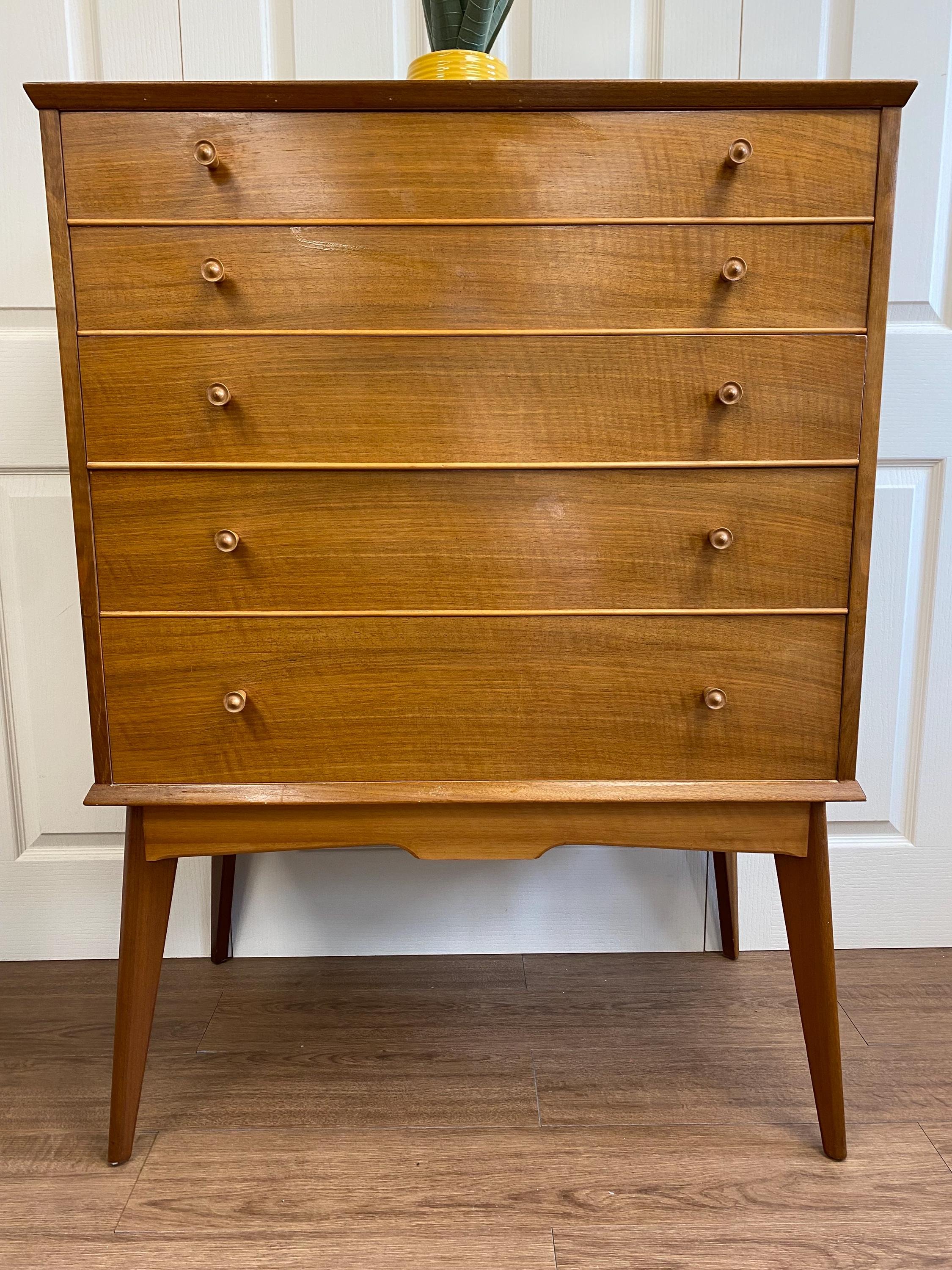 Vintage mid century 1950s dressing table Alfred Cox walnut beech