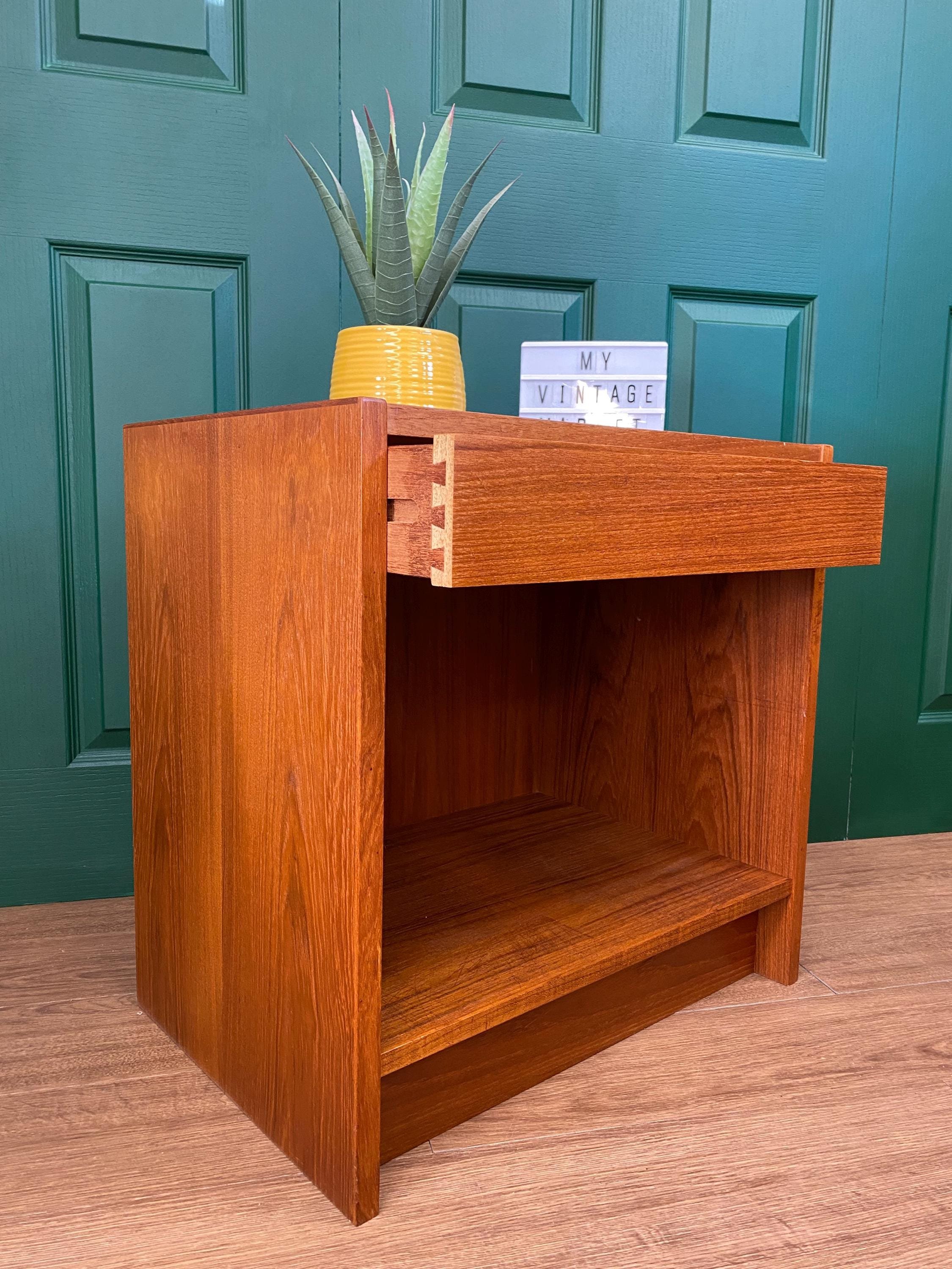 Mid century 1960s/70s teak drawer unit bedside table